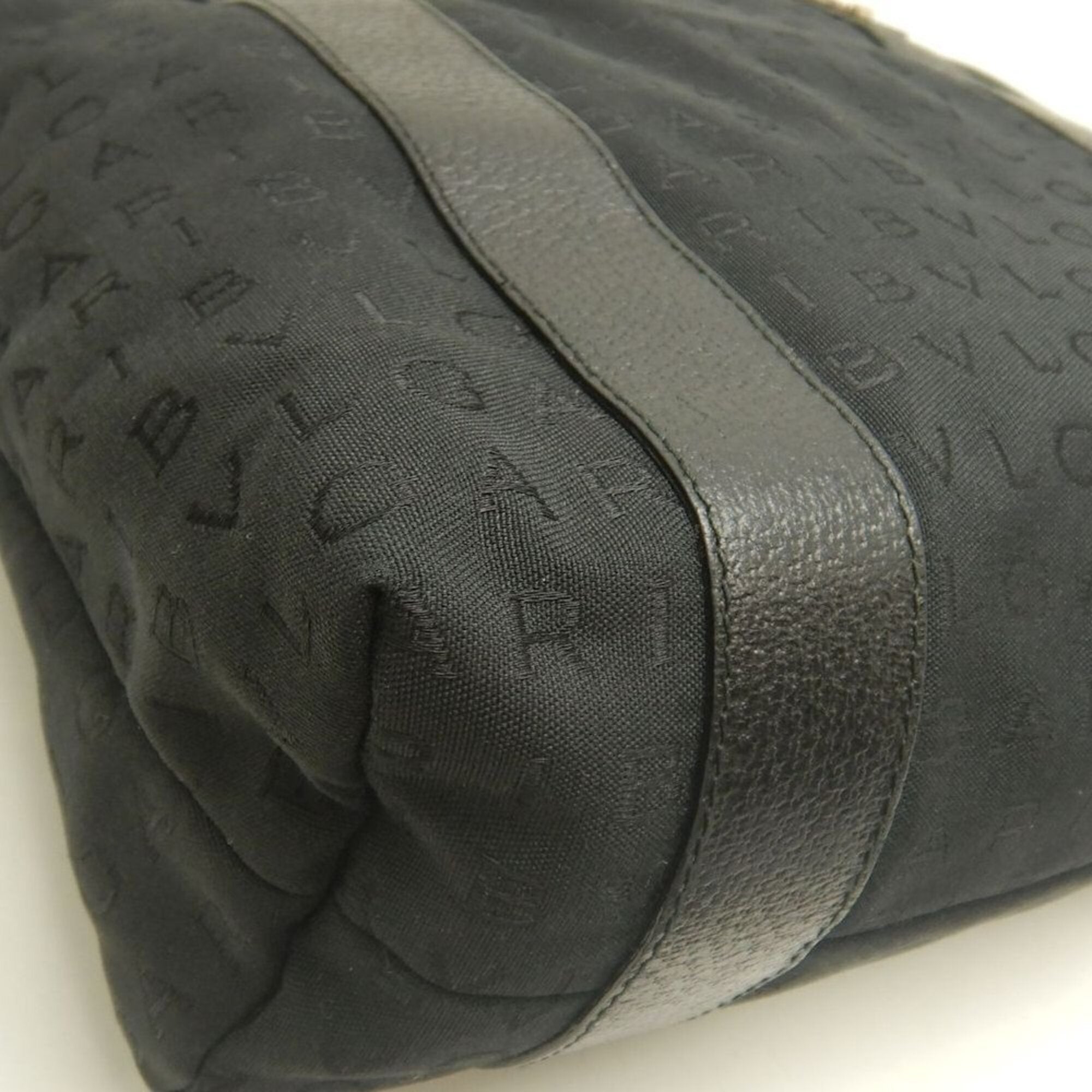 Bvlgari Logomania Black Canvas Tote Bag (Pre-Owned)