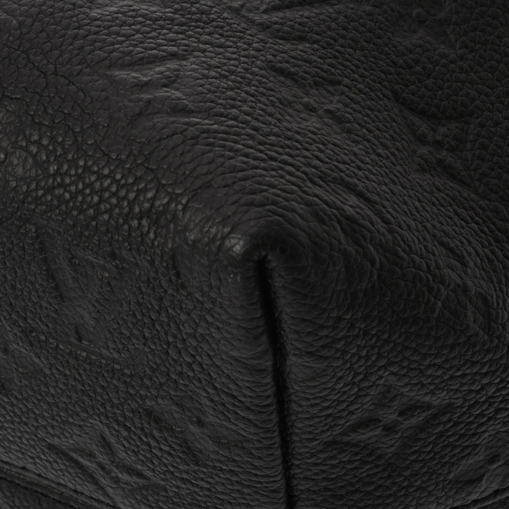 Louis Vuitton Noir Leather Backpack (Pre-Owned)