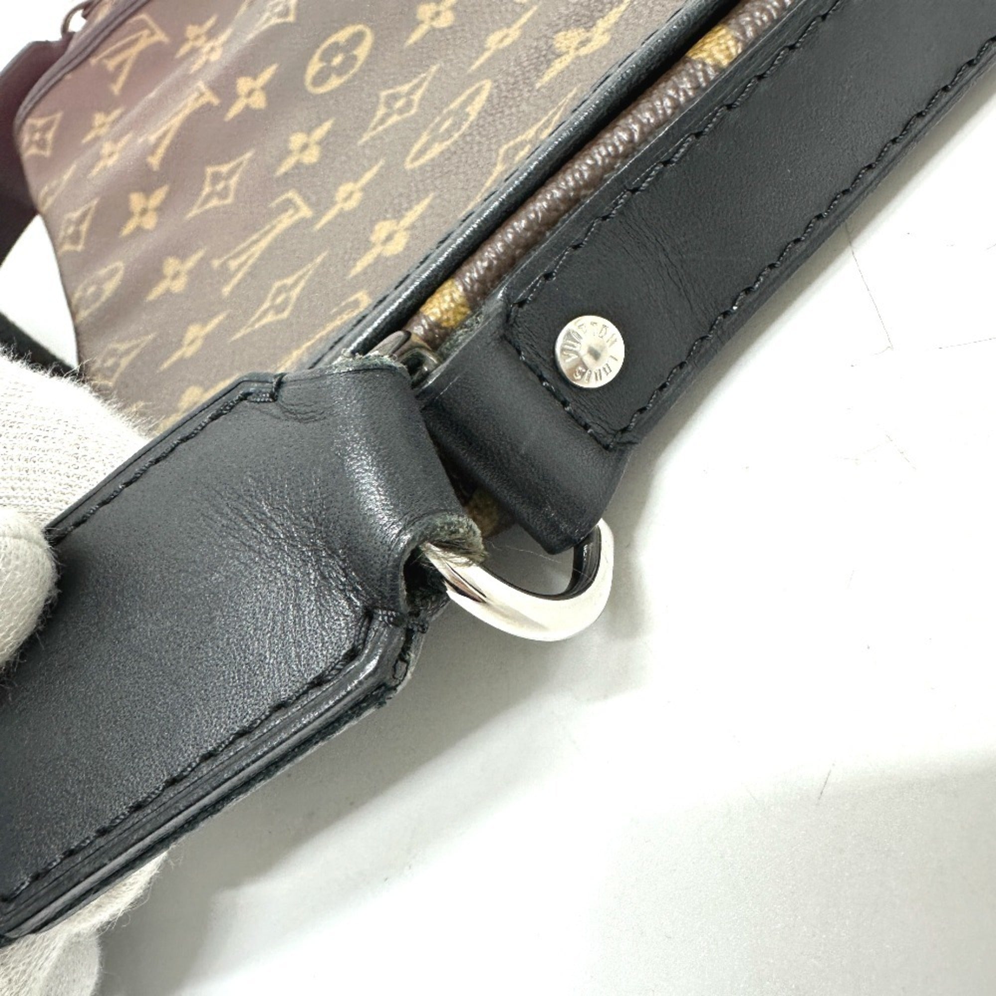Louis Vuitton Monogram Macassar Black Brown Shoulder Bag (Pre-Owned)