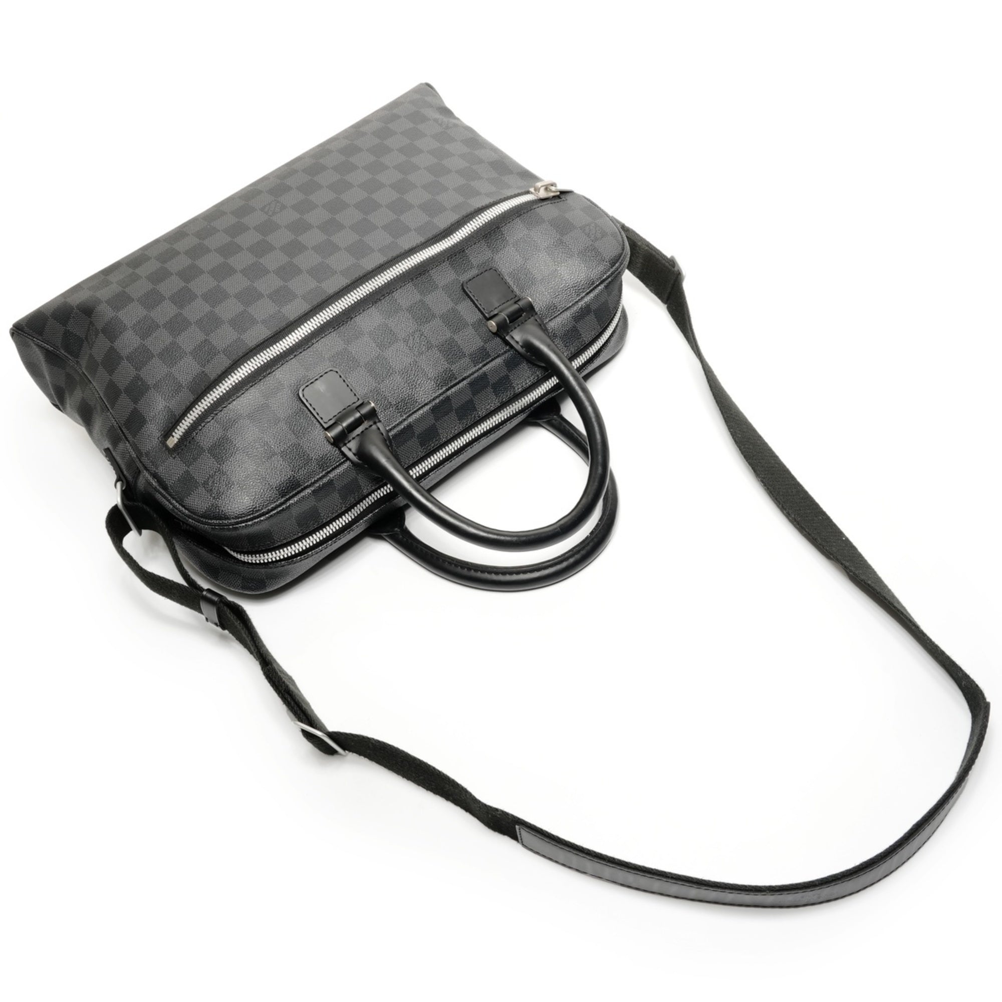 Louis Vuitton Black Damier Graphite Shoulder Bag (Pre-Owned)