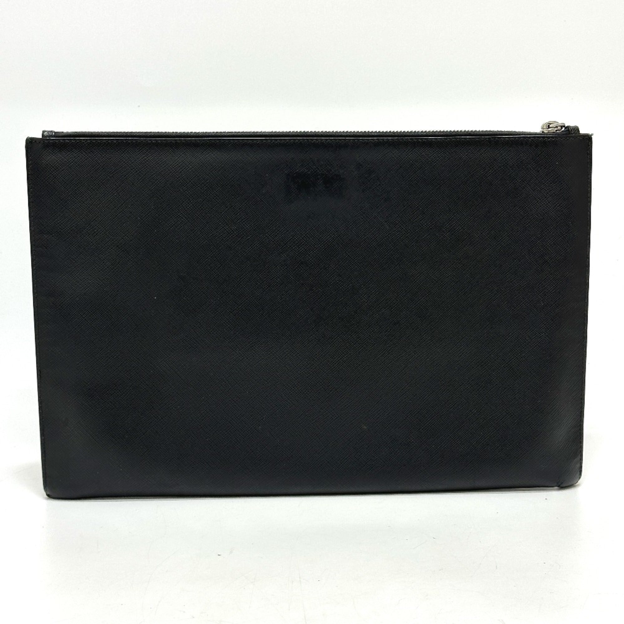 Prada Black Leather Clutch Bag (Pre-Owned)