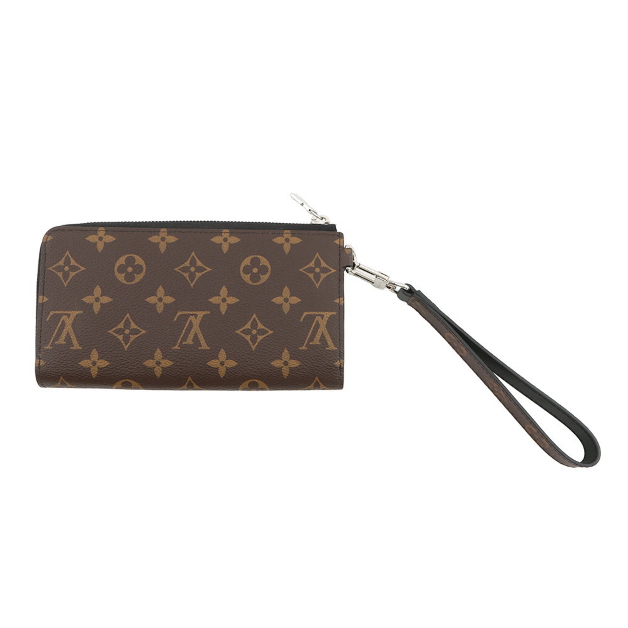 Louis Vuitton Black Monogram Macassar Noir Monogram Long Wallet (Bi-Fold) (Pre-Owned)