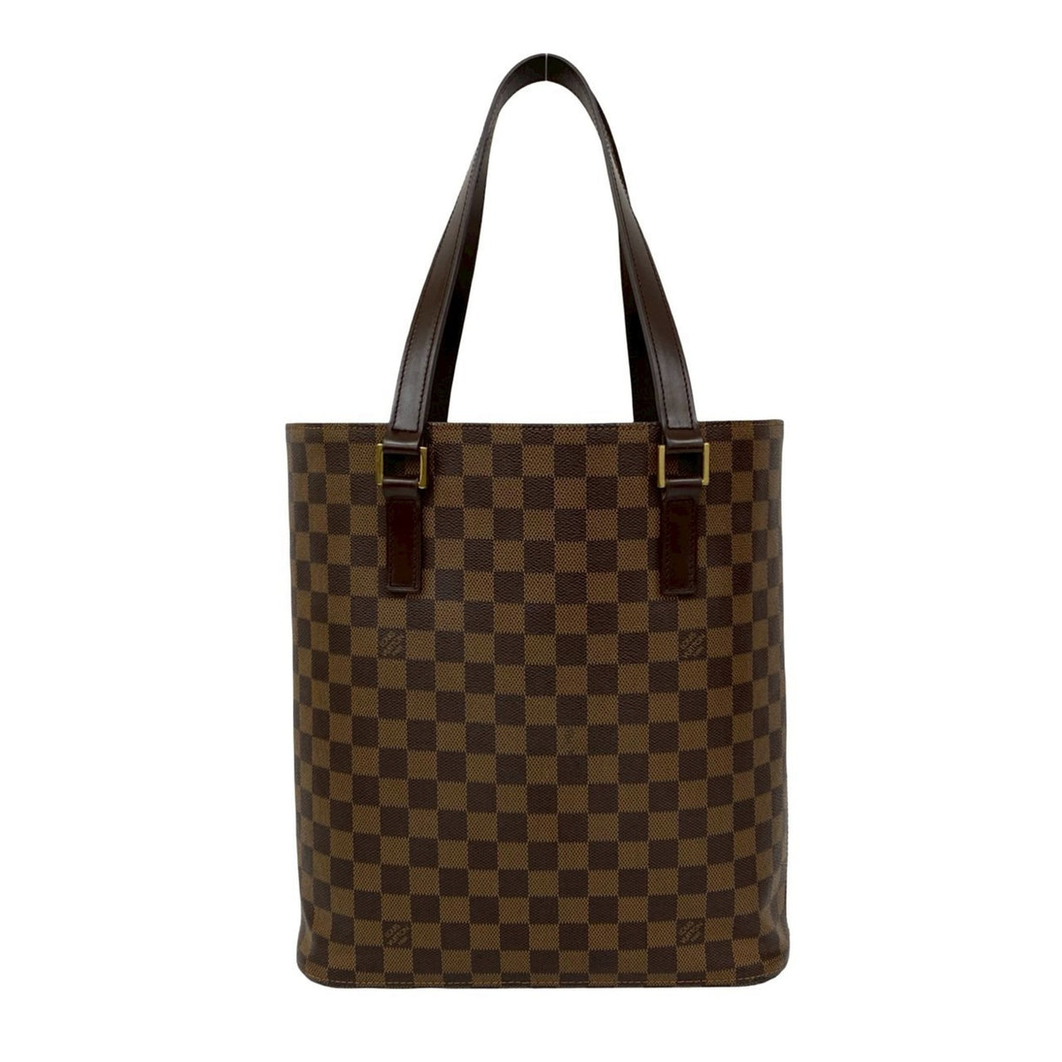 Louis Vuitton Brown Leather Pvc Handbag Tote Bag (Pre-Owned)