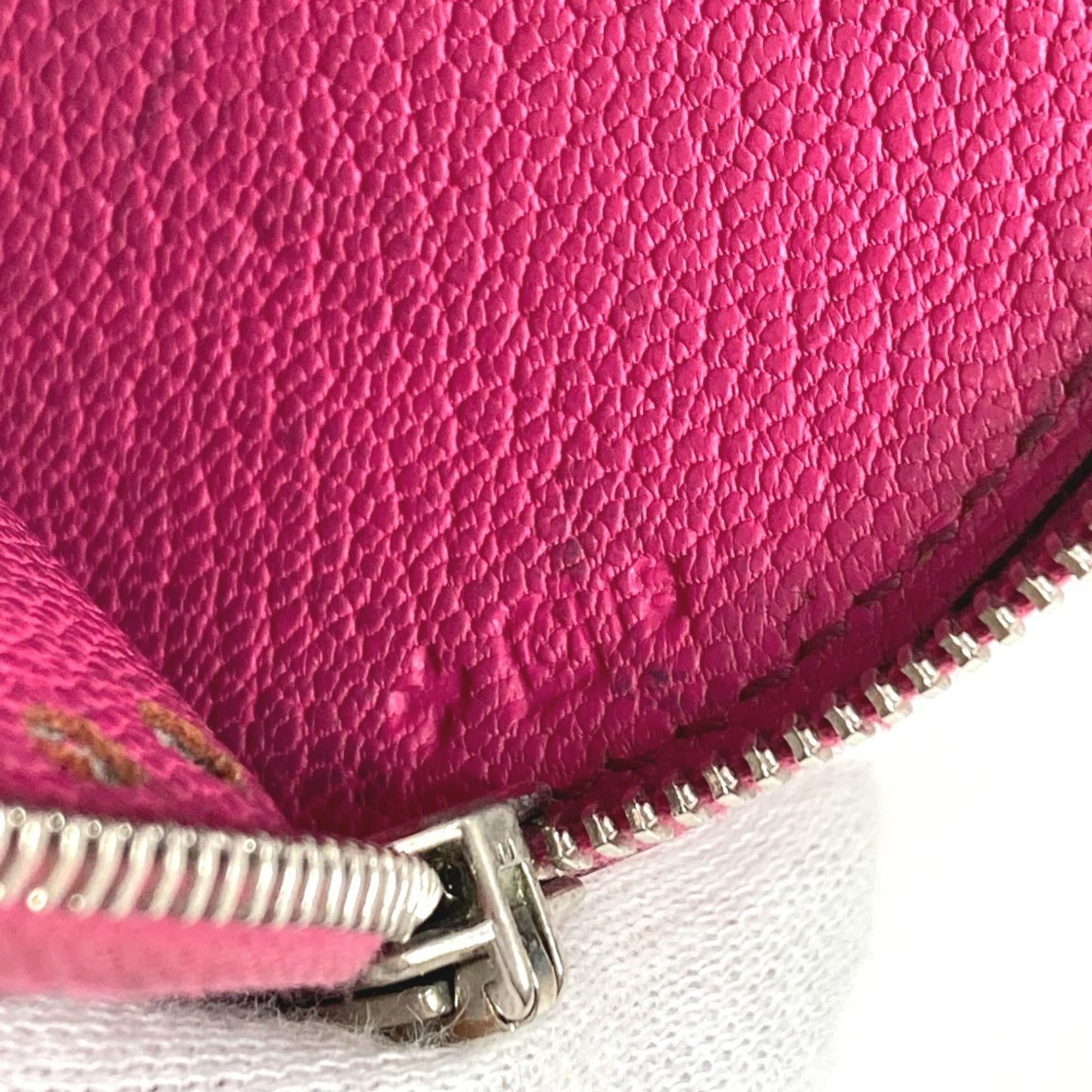 Hermes Pink Chevre Leather Coin Purse/Coin Case (Pre-Owned)