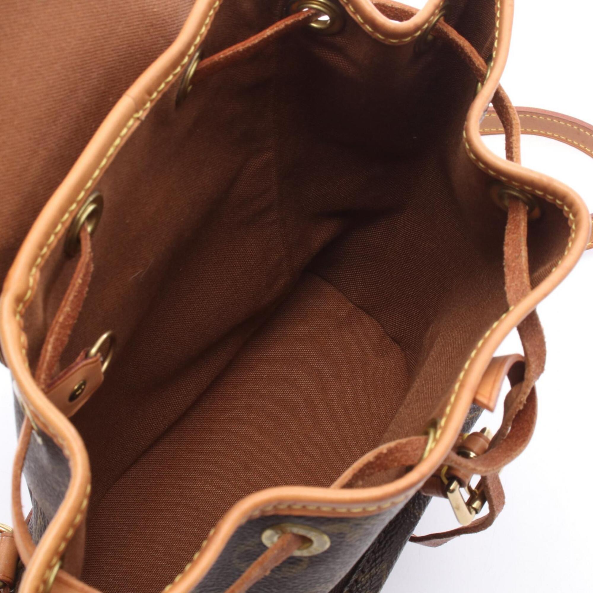 Louis Vuitton Brown Monogram Coated Canvas Leather Monogram Backpack Handbag (Pre-Owned)