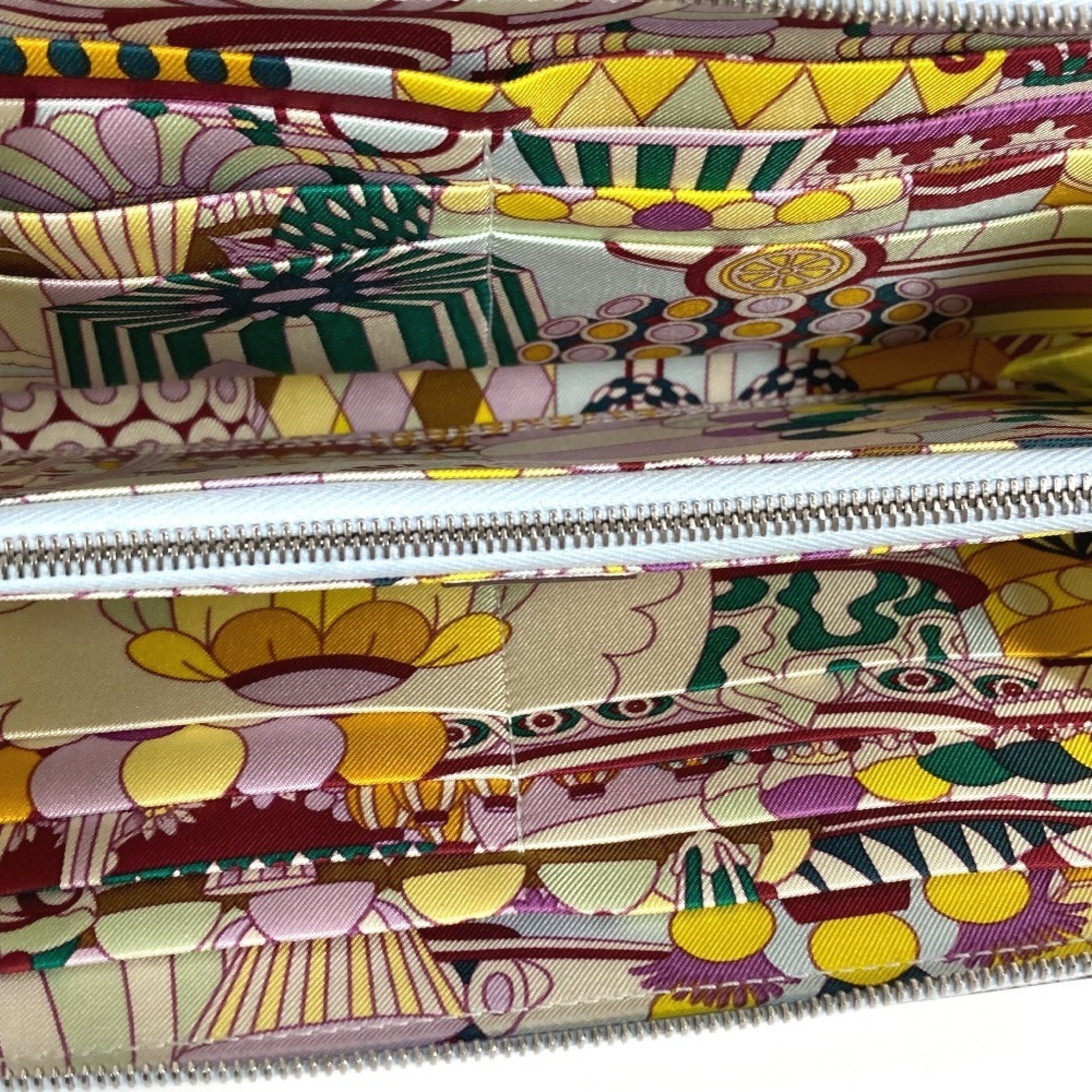 Hermes Silk'in Multi-Color Swift Leather Long Wallet (Bi-Fold) (Pre-Owned)