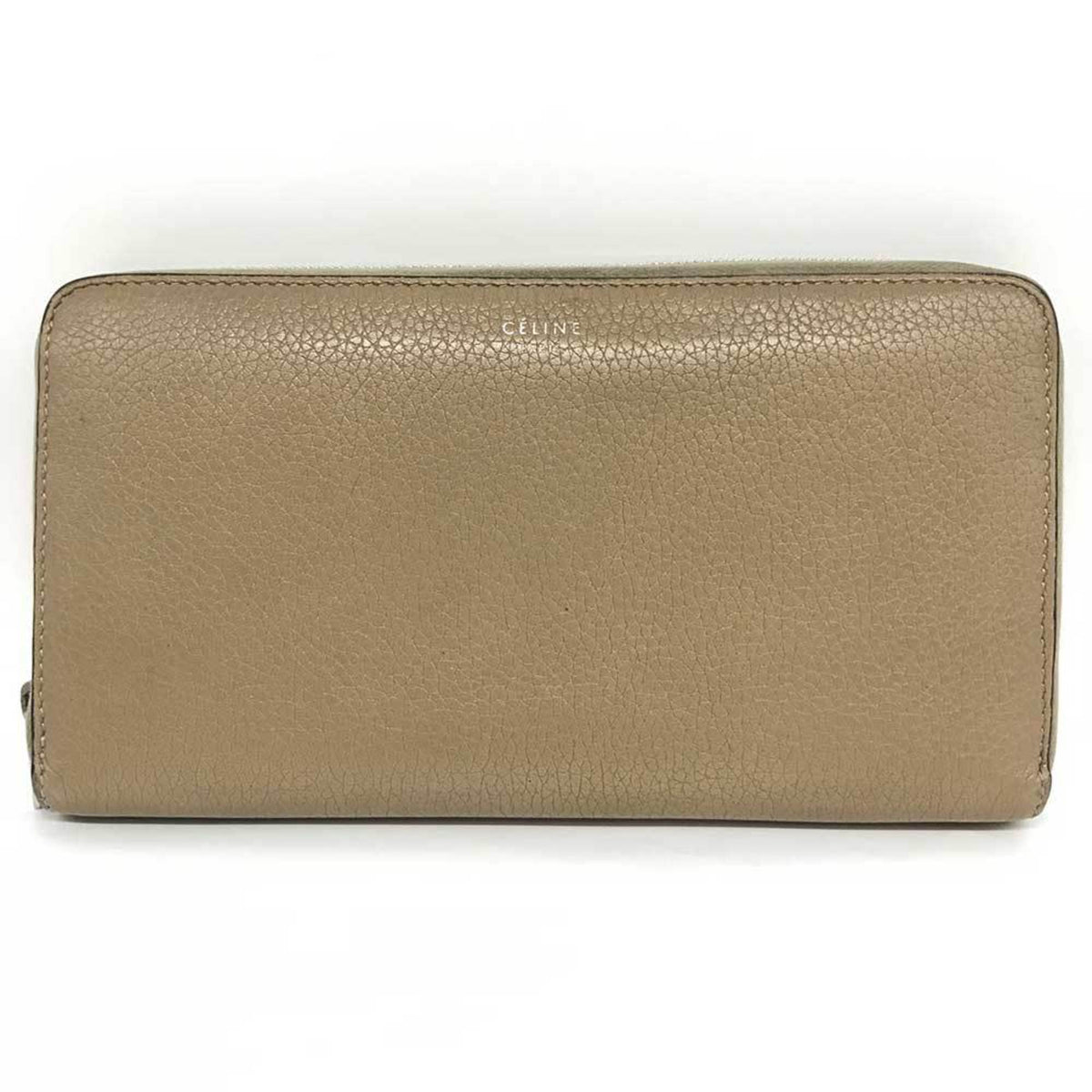 Celine Beige Leather Long Wallet (Bi-Fold) (Pre-Owned)
