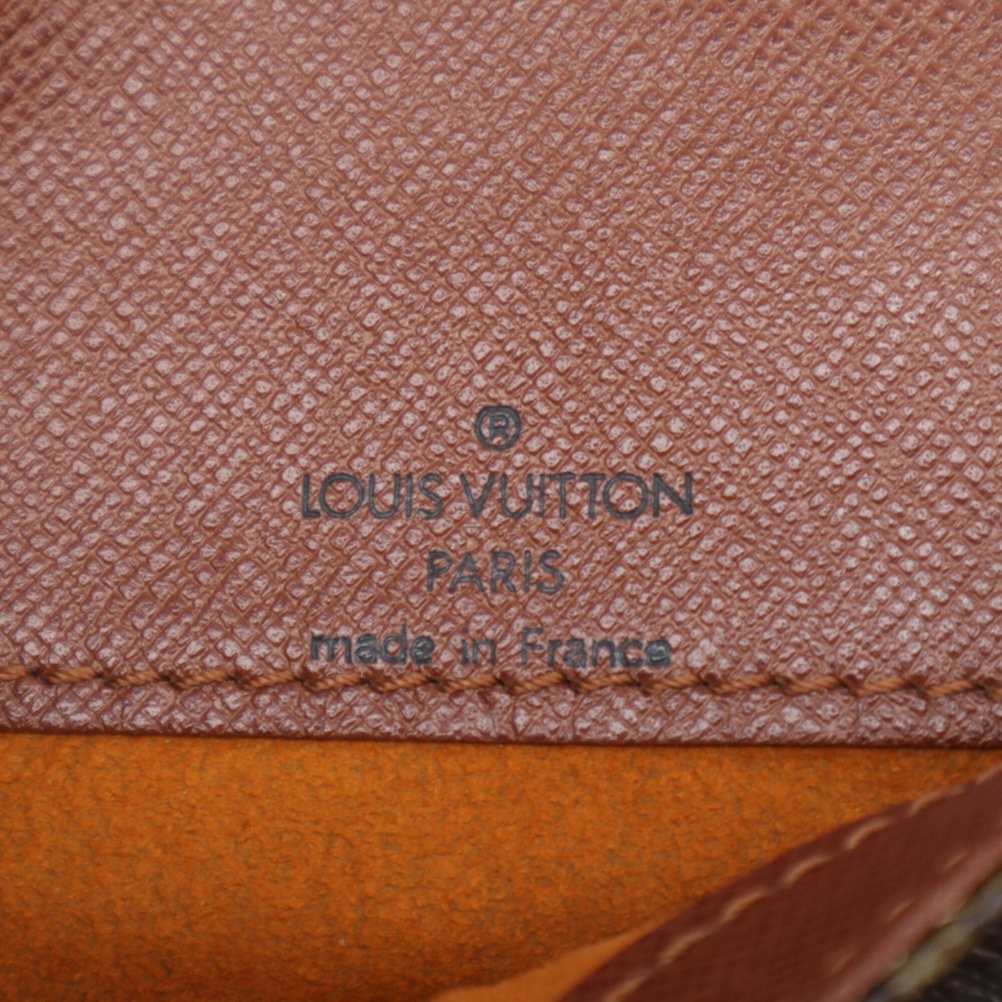 Louis Vuitton Beige Brown Coated Canvas Leather Shoulder Bag (Pre-Owned)