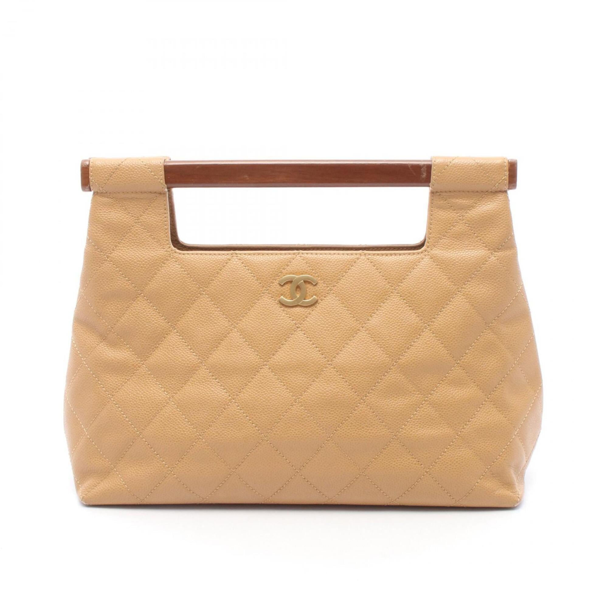 Chanel Beige Leather Handbag (Pre-Owned)