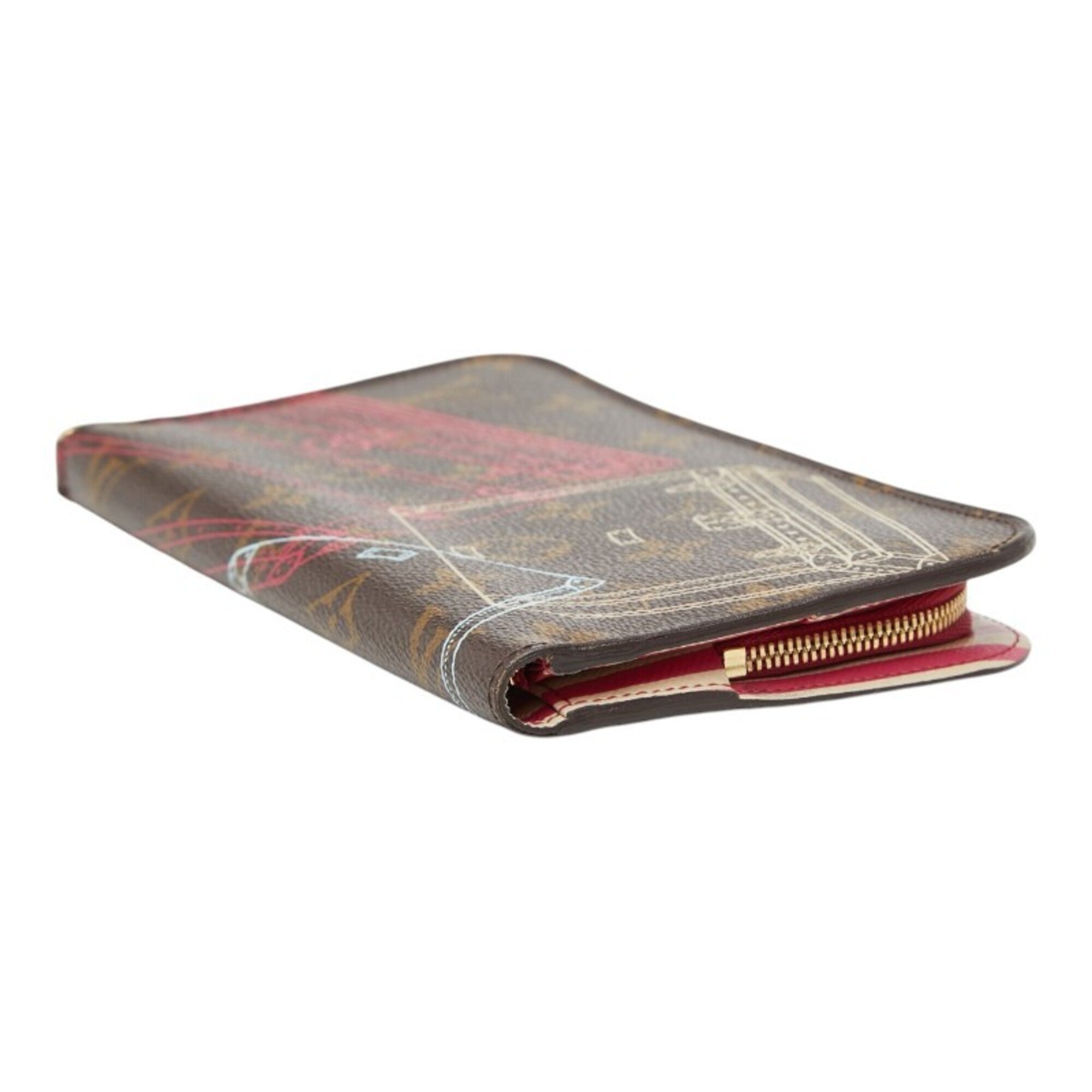 Louis Vuitton Brown Multi-Color Pvc Leather Long Wallet (Bi-Fold) (Pre-Owned)