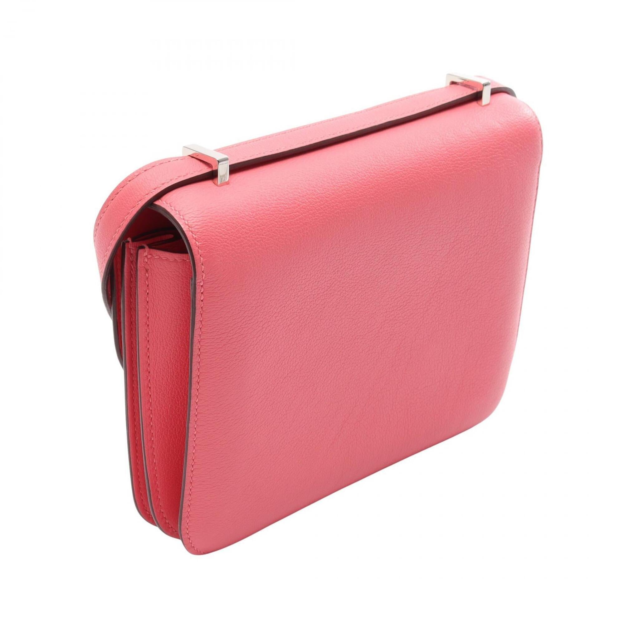 Hermes Pink Evercalf Leather Handbag Shoulder Bag (Pre-Owned)