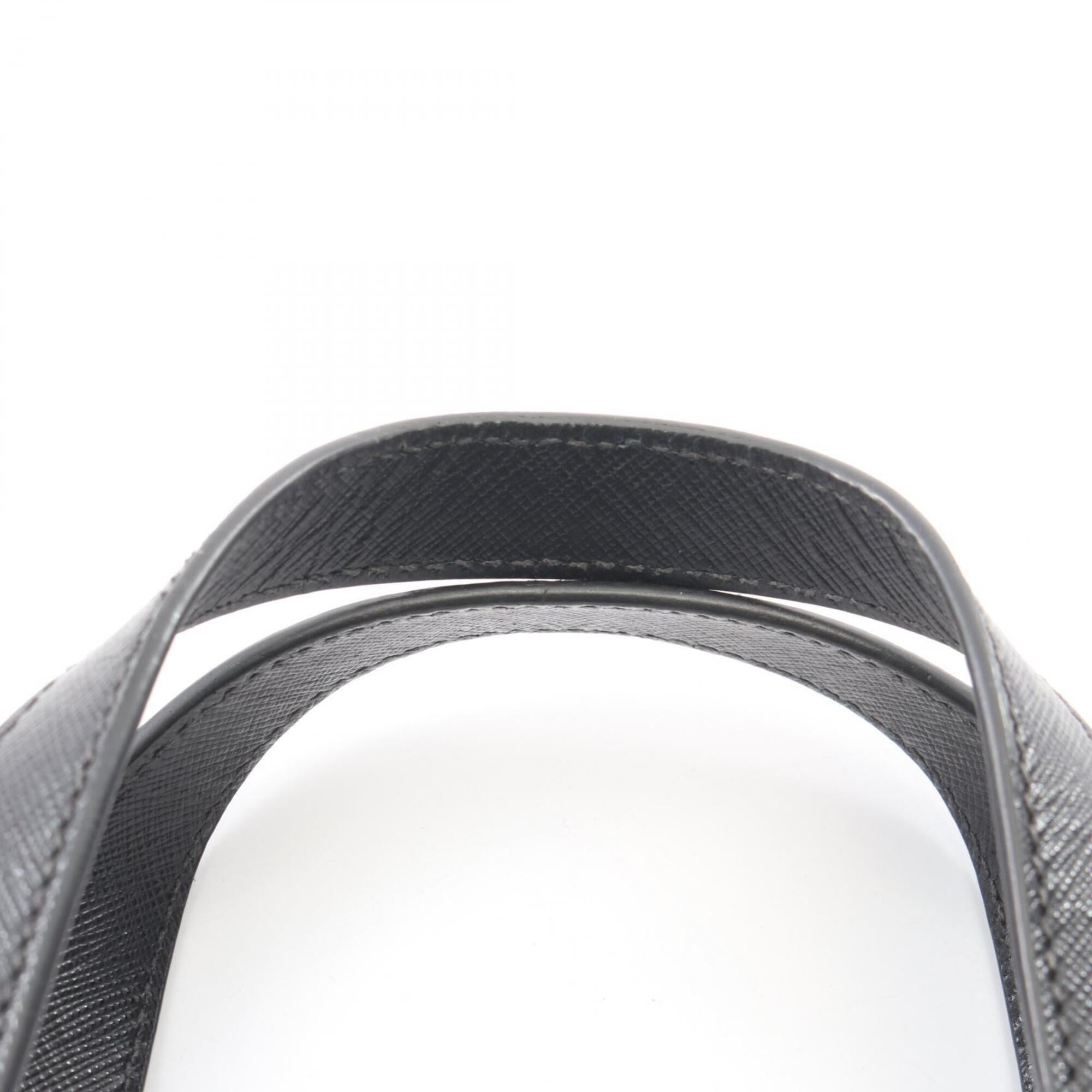 Prada Black Nylon Leather Handbag (Pre-Owned)
