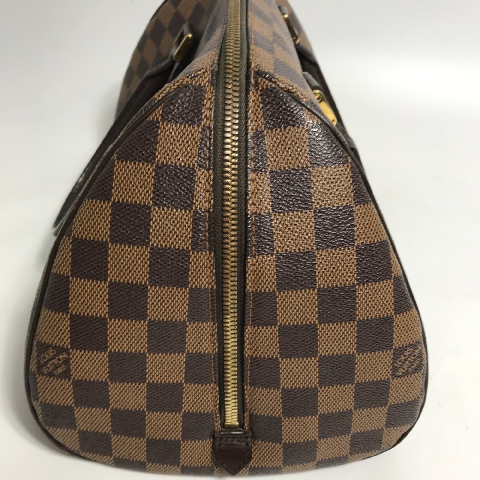 Louis Vuitton Brown Damier Canvas Ebene Damier Canvas Boston Bag Handbag (Pre-Owned)