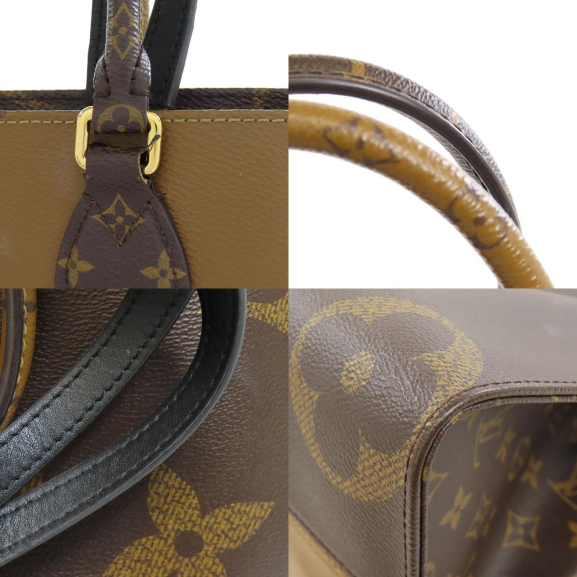 Louis Vuitton Brown Monogram Reverse Tote Bag (Pre-Owned)