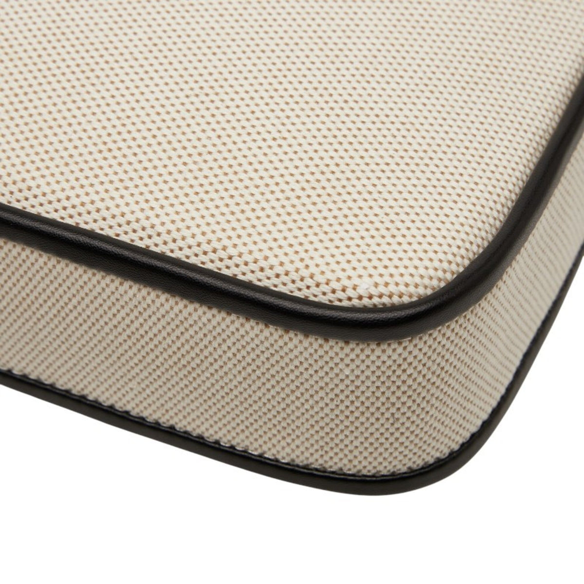 Michael Kors Beige Black Canvas Leather Shoulder Bag (Pre-Owned)