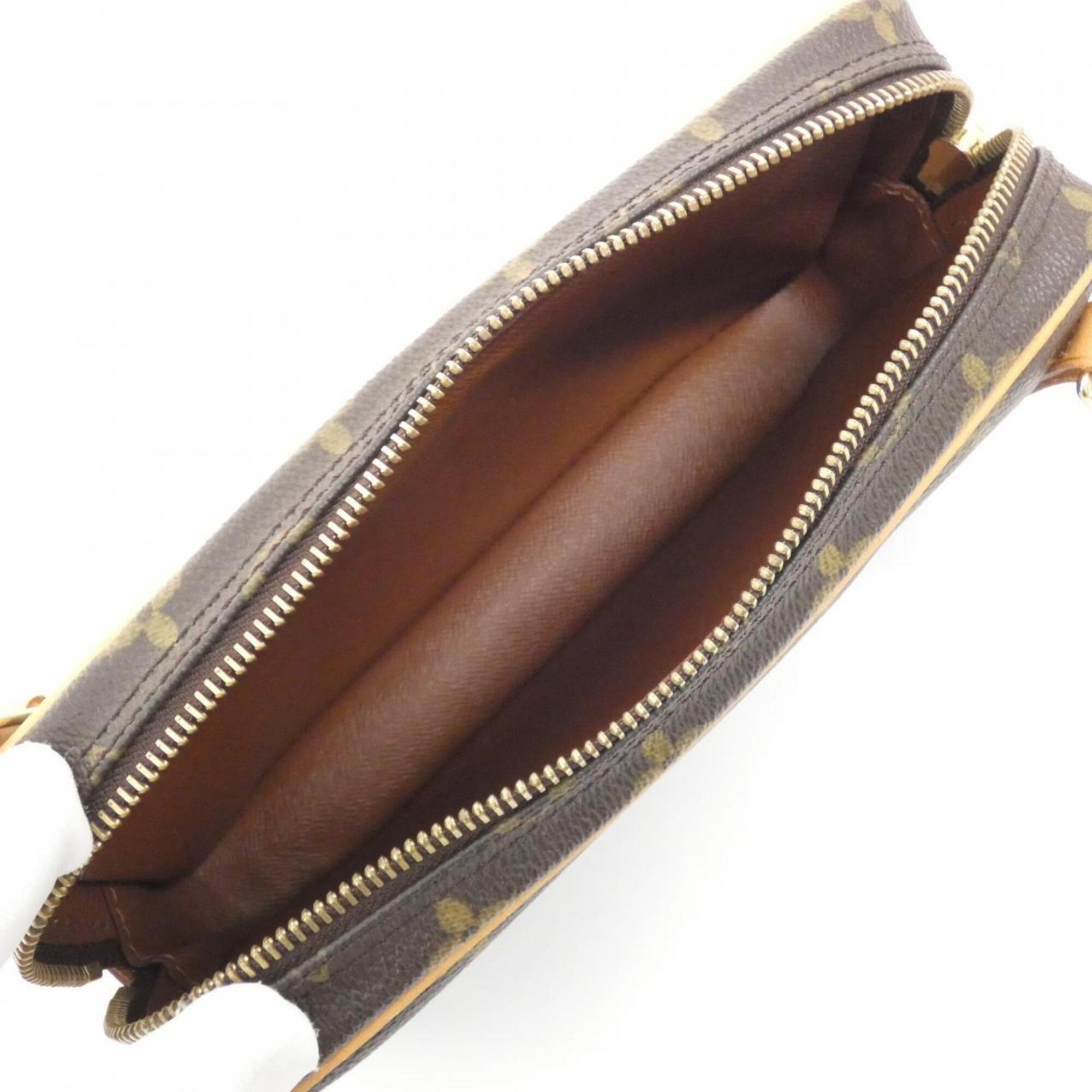 Louis Vuitton Marron Coated Canvas Shoulder Bag (Pre-Owned)