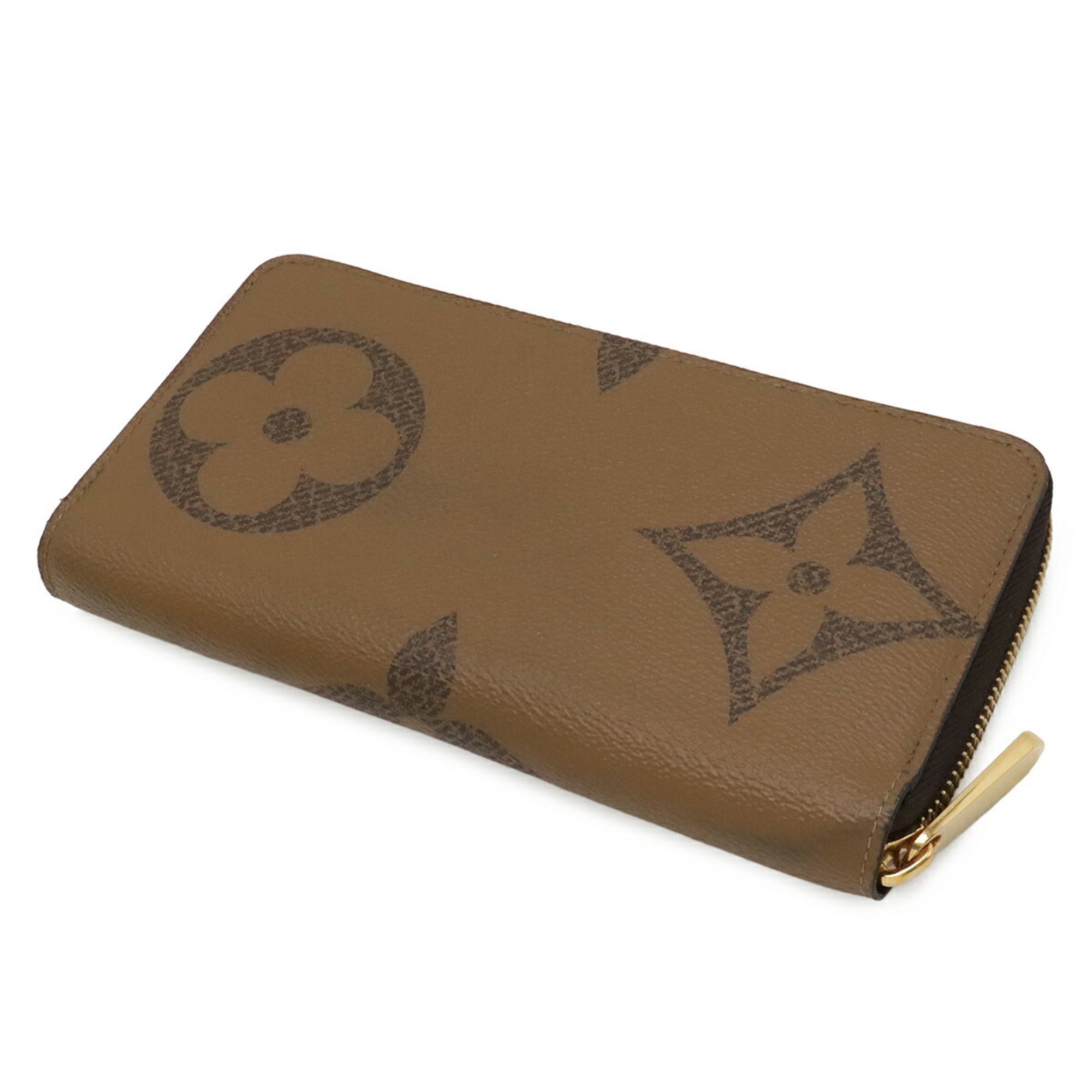 Louis Vuitton Monogram Brown Light Brown Monogram Monogram Reverse Long Wallet (Bi-Fold) (Pre-Owned)