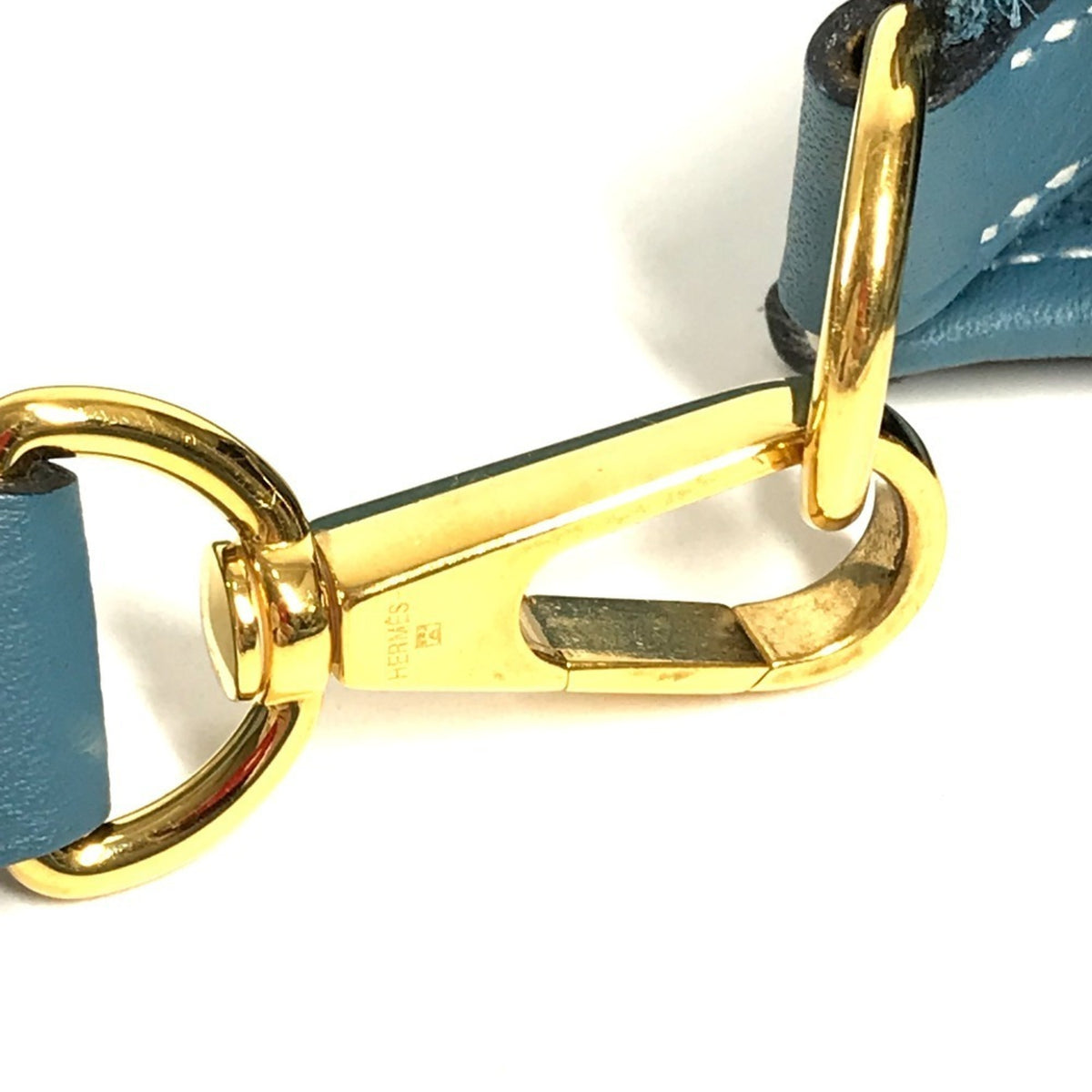 Hermes Blue Taurillon Clemence Leather Pochette Shoulder Bag (Pre-Owned)