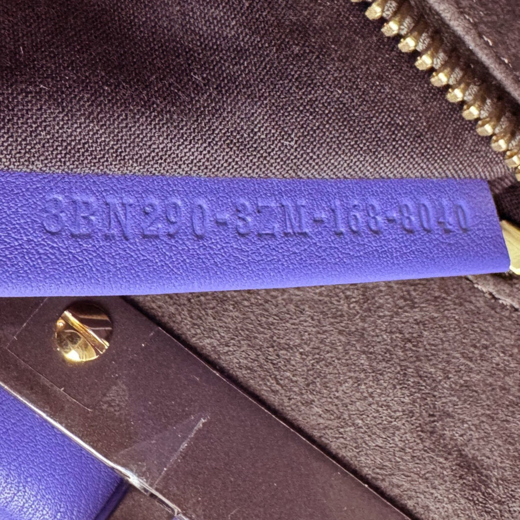 Fendi Purple Leather Handbag Shoulder Bag (Pre-Owned)