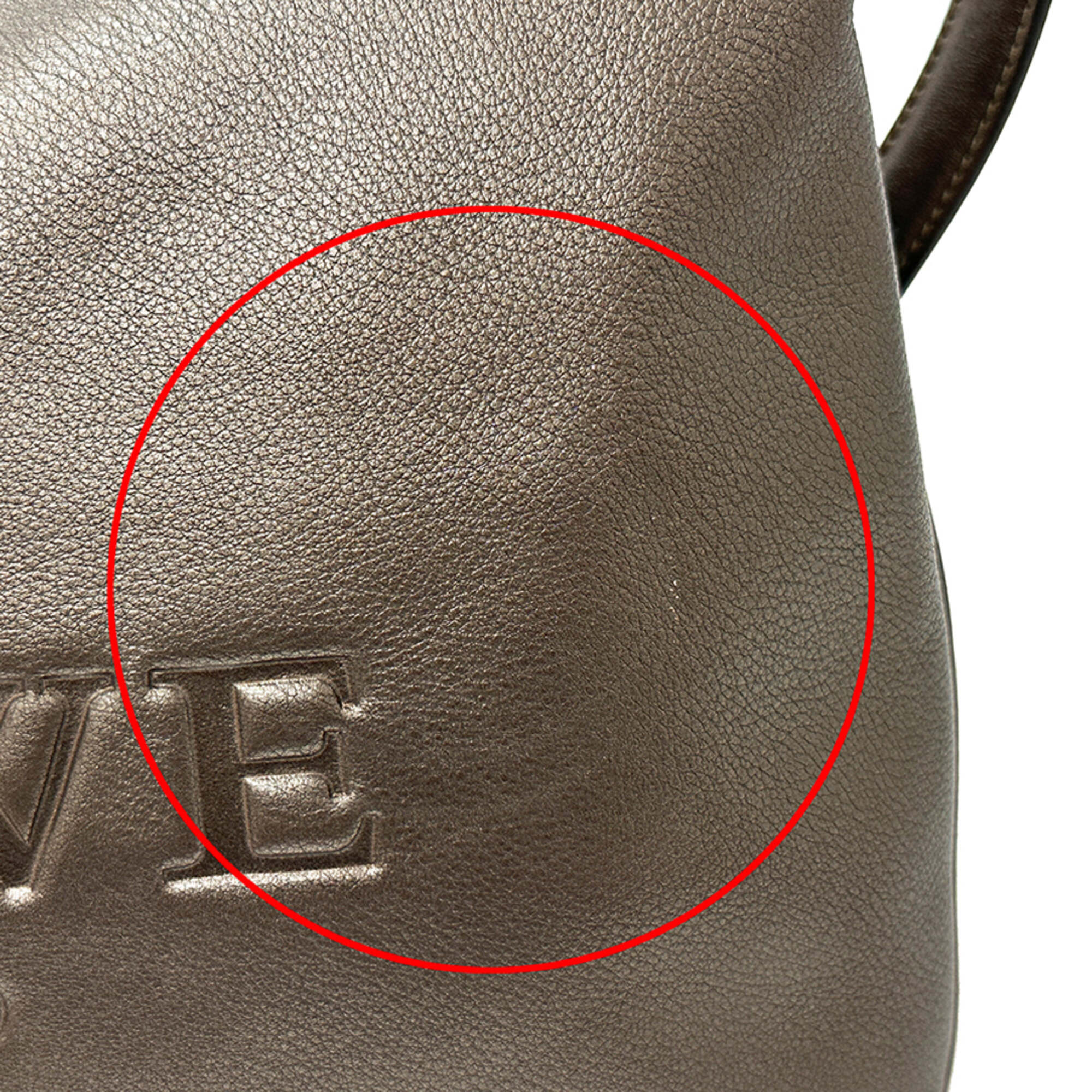 Loewe Brown Metallic Leather Handbag Shoulder Bag (Pre-Owned)