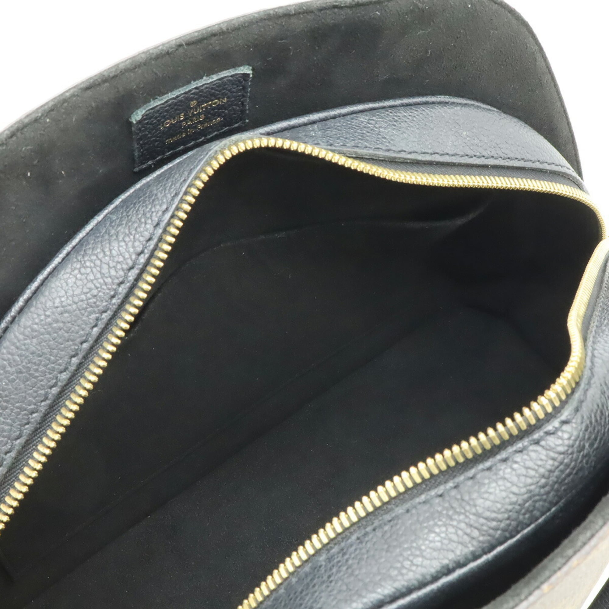 Louis Vuitton Noir Monogram Canvas Leather Handbag Shoulder Bag (Pre-Owned)