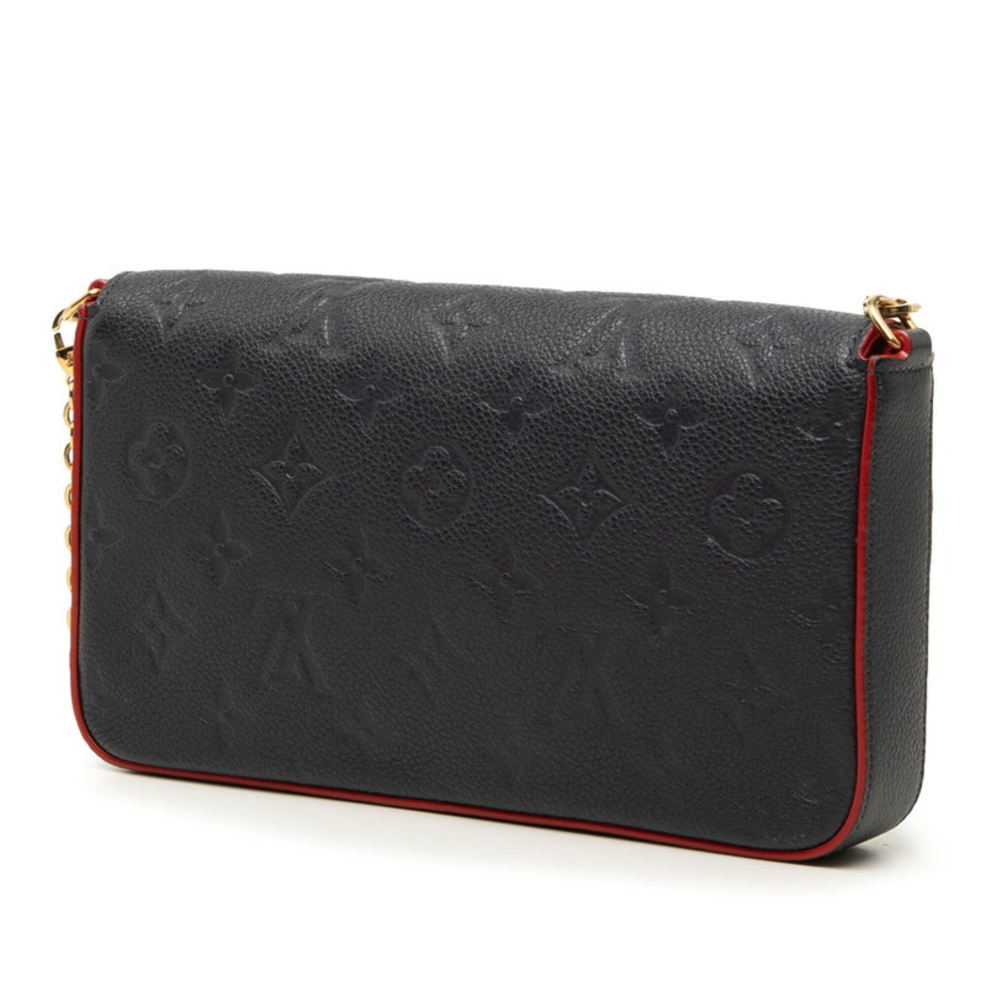 Louis Vuitton Marine Rouge Navy Leather Pochette Shoulder Bag (Pre-Owned)