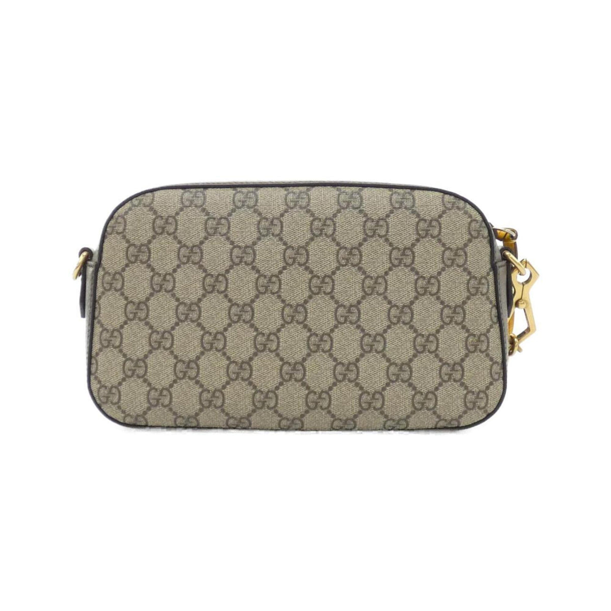 Gucci Beige Brown Gg Supreme Leather Shoulder Bag (Pre-Owned)