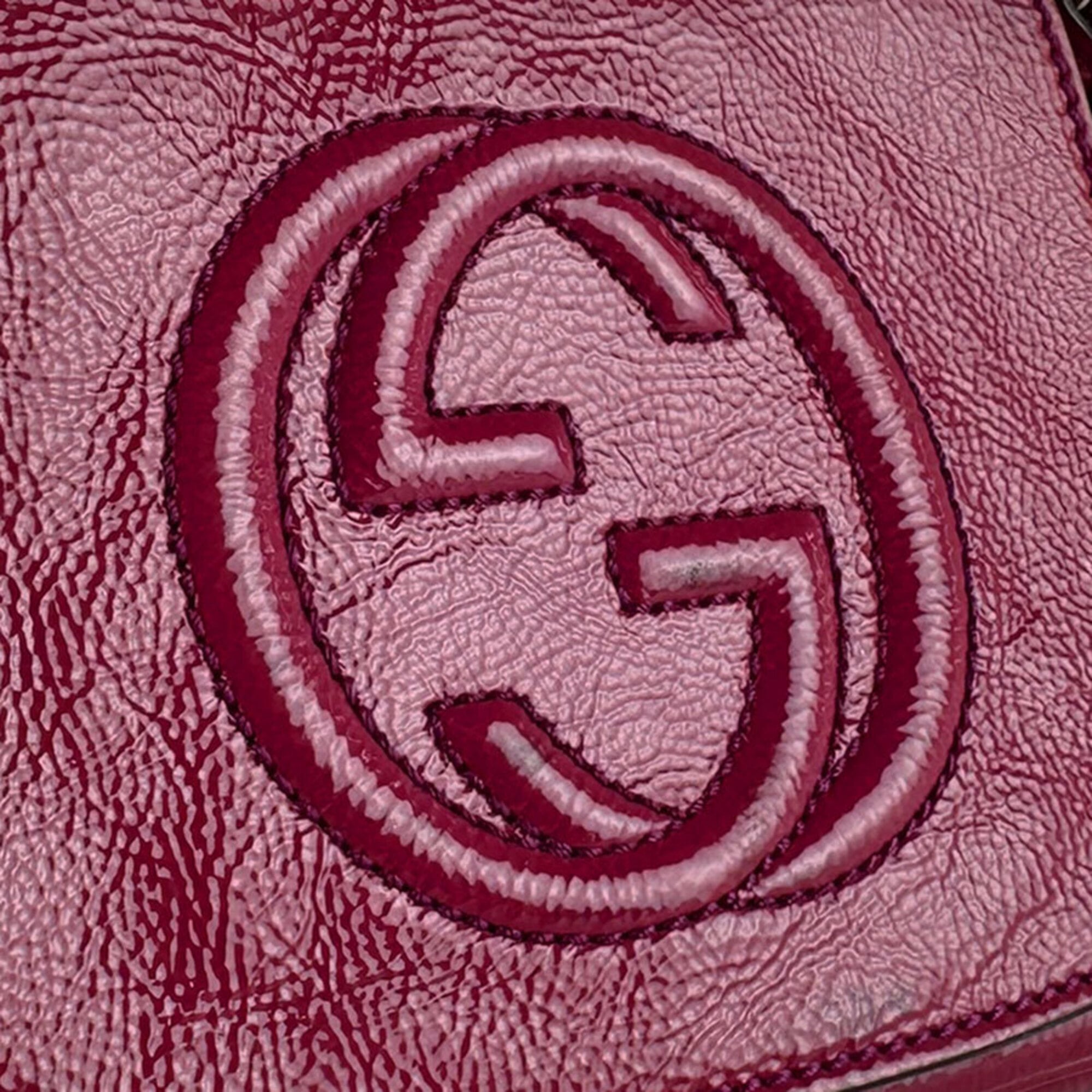 Gucci Pink Patent Leather Shoulder Bag (Pre-Owned)
