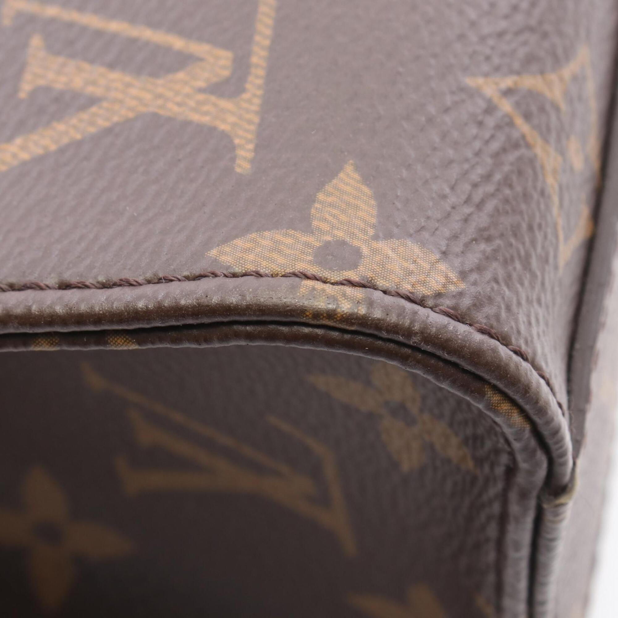 Louis Vuitton Brown Coated Canvas Pvc Monogram Leather Handbag (Pre-Owned)