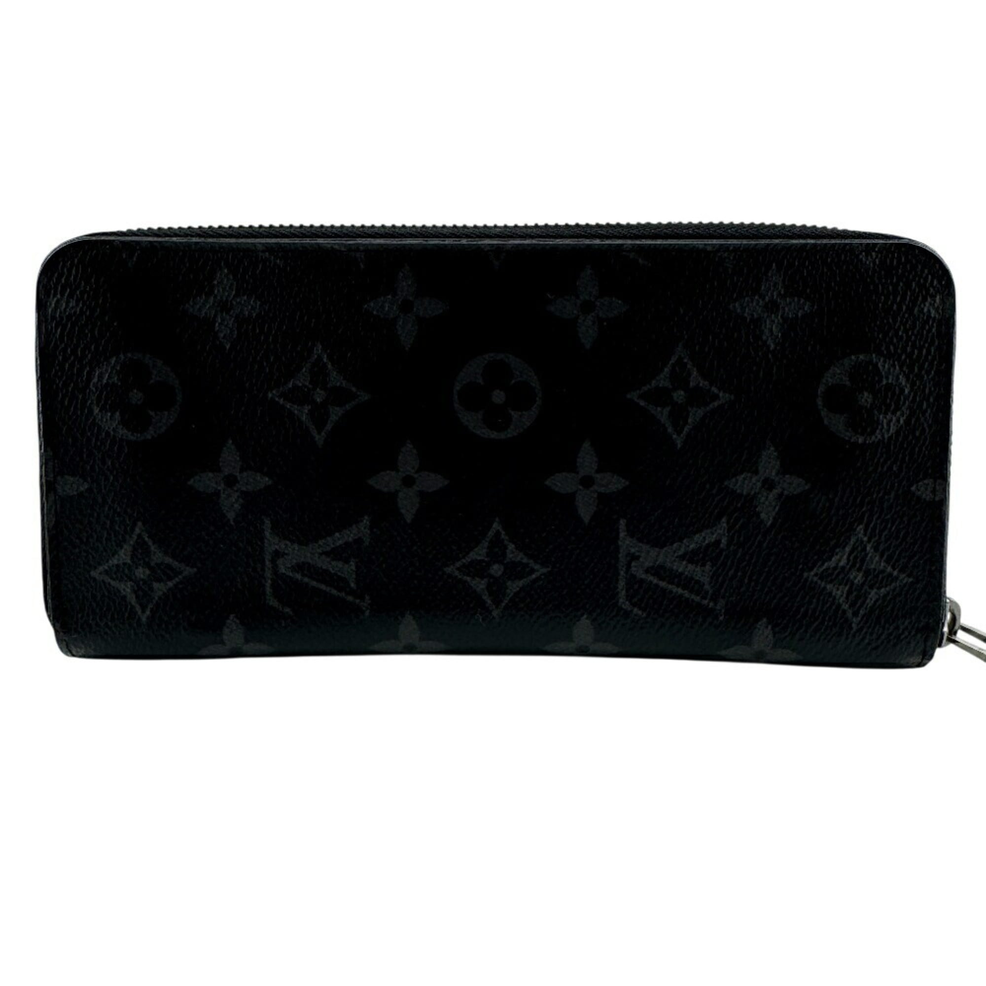 Louis Vuitton Black Gray Monogram Eclipse Monogram Eclipse Wallet (Bi-Fold) (Pre-Owned)