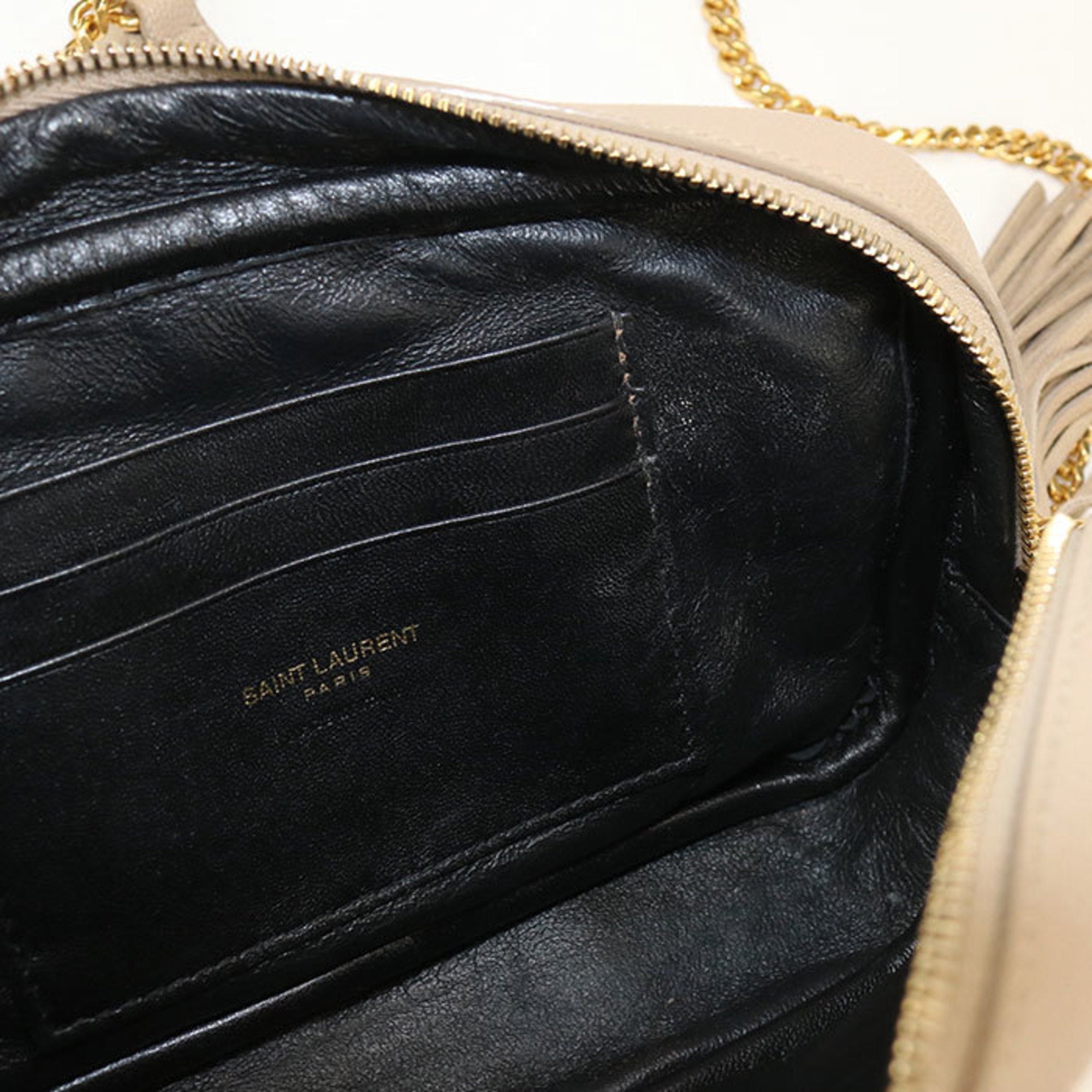 Saint Laurent Beige Leather Shoulder Bag (Pre-Owned)