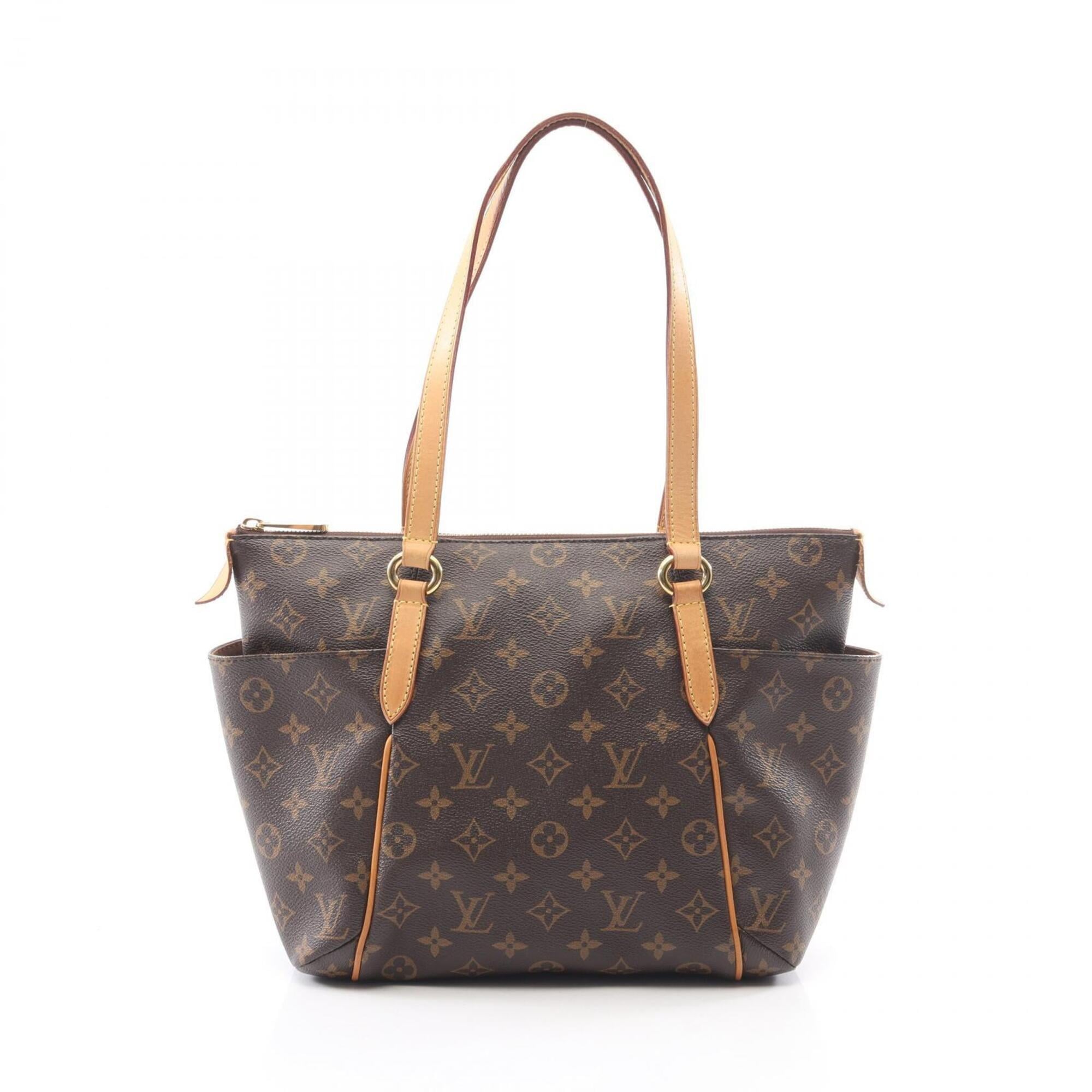 Louis Vuitton Brown Pvc Coated Canvas Leather Handbag Tote Bag (Pre-Owned)