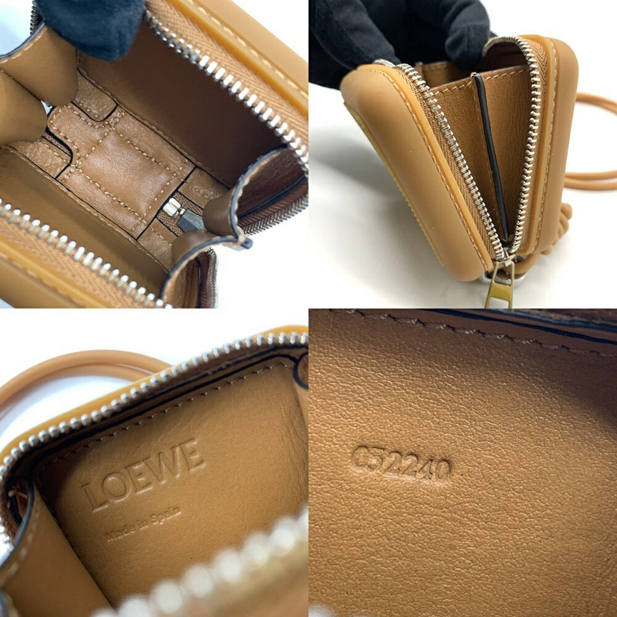 Loewe Brown Rubber Coin Purse/Coin Case (Pre-Owned)