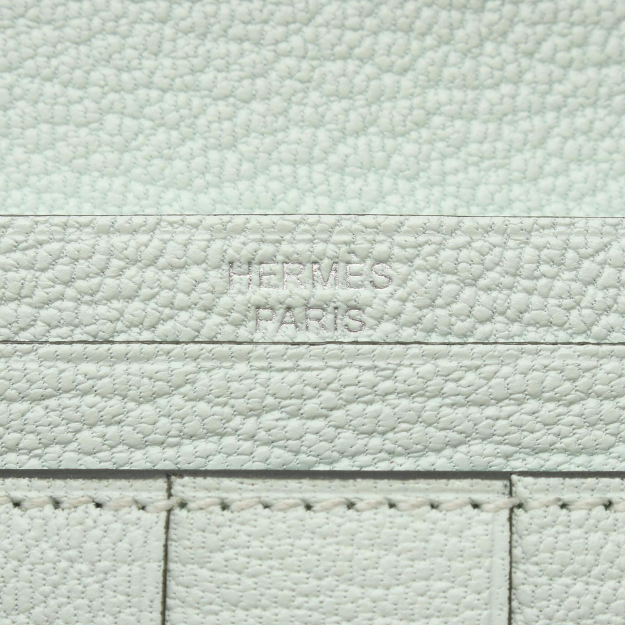Hermes Green Chevre Leather Leather Long Wallet (Bi-Fold) (Pre-Owned)