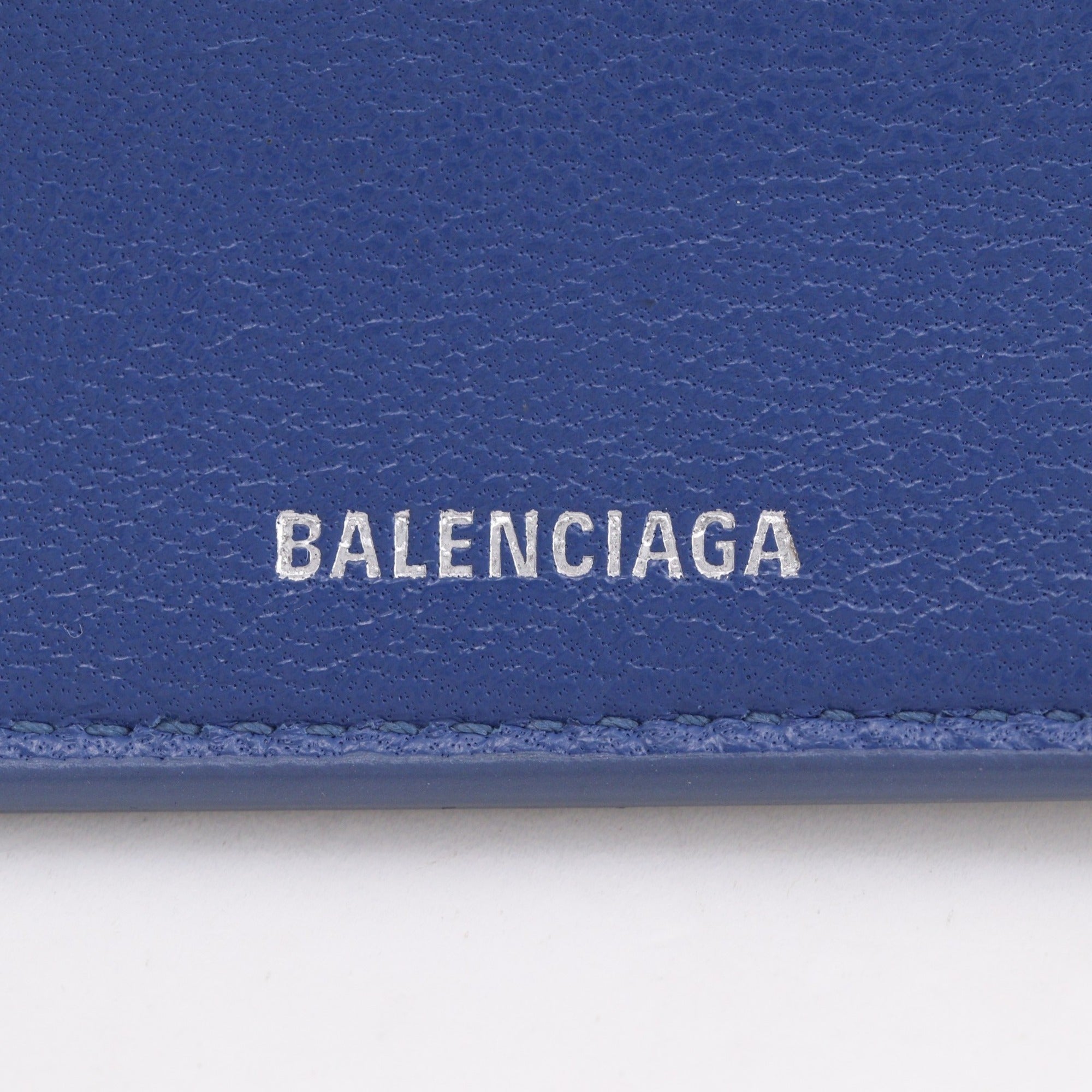 Balenciaga Blue Leather Wallet (Bi-Fold) (Pre-Owned)