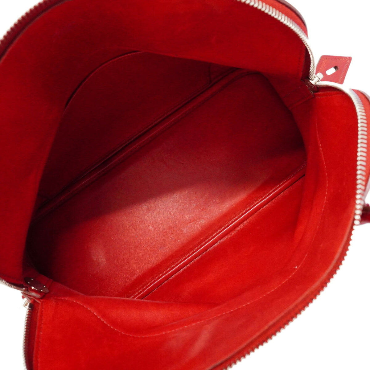 Hermes Rouge Casaque Taurillon Clemence Leather Handbag (Pre-Owned)