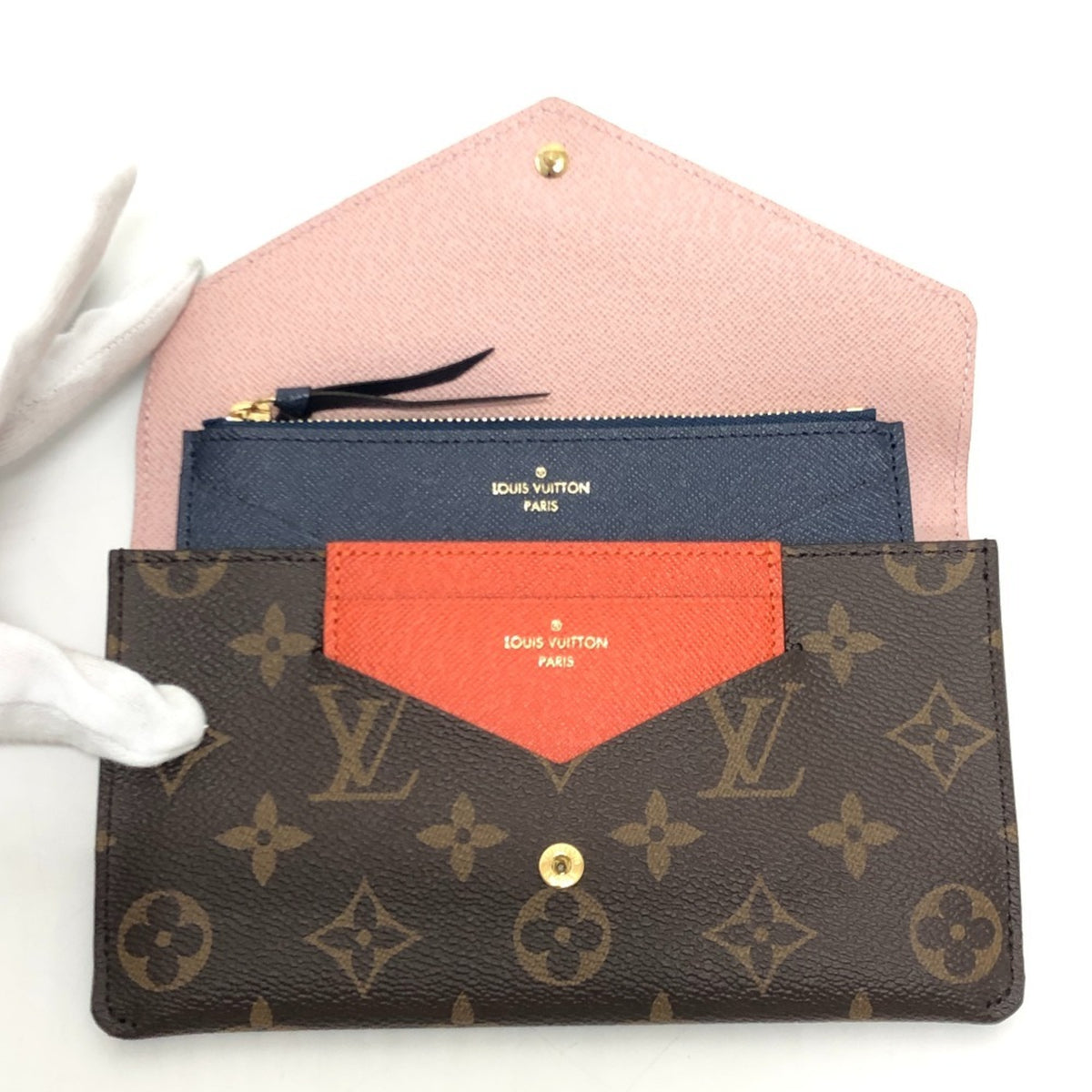Louis Vuitton Monogram Brown Rose Ballerine Monogram Long Bill Wallet (Bi-Fold) (Pre-Owned)