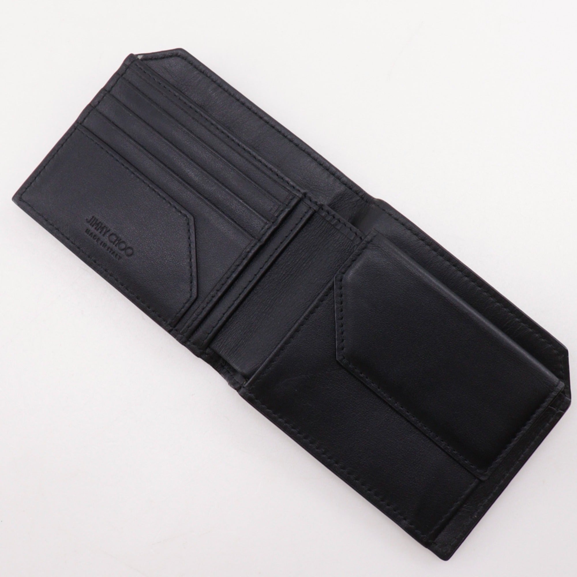 Jimmy Choo Black Leather Wallet (Bi-Fold) (Pre-Owned)