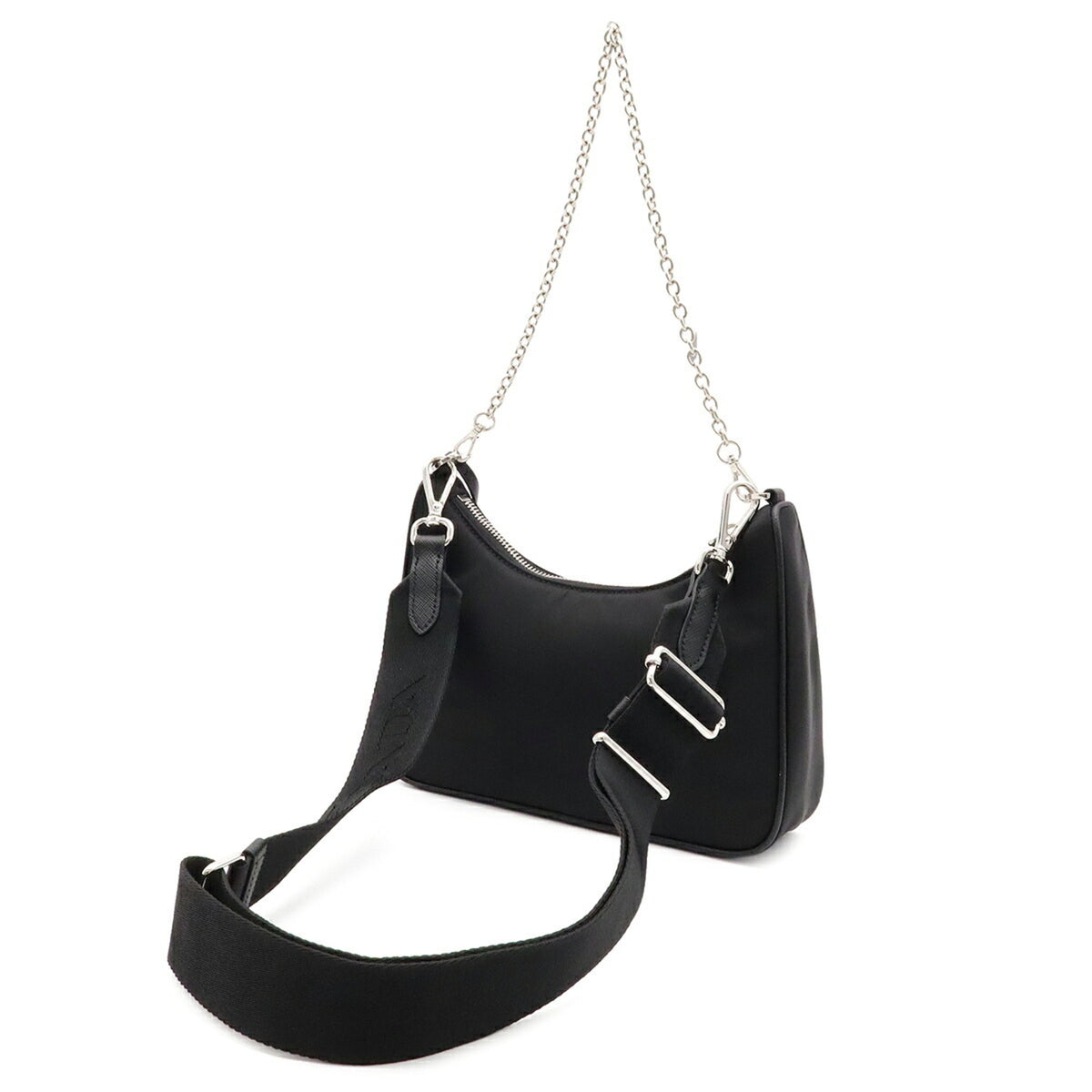 Prada Black Nero Nylon Handbag Pouch Shoulder Bag (Pre-Owned)