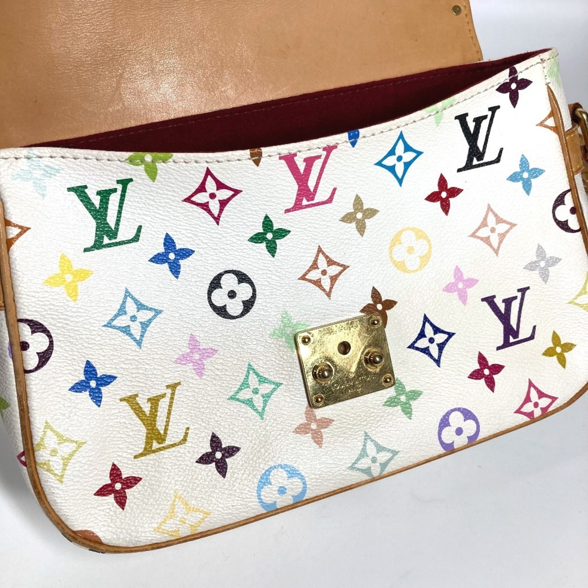 Louis Vuitton Blanc White Monogram Multicolore Shoulder Bag (Pre-Owned)