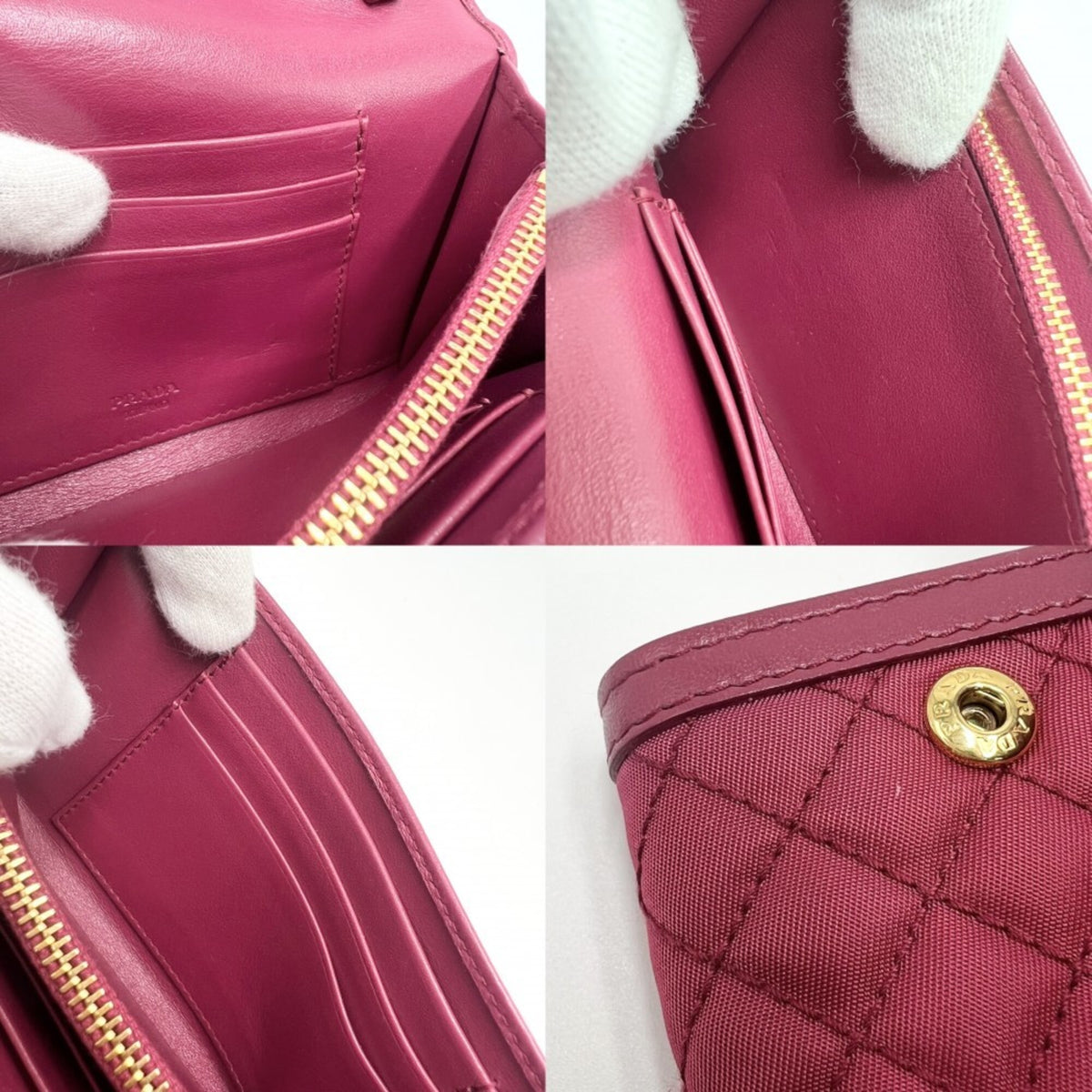Prada Pink Nylon Leather Shoulder Bag (Pre-Owned)