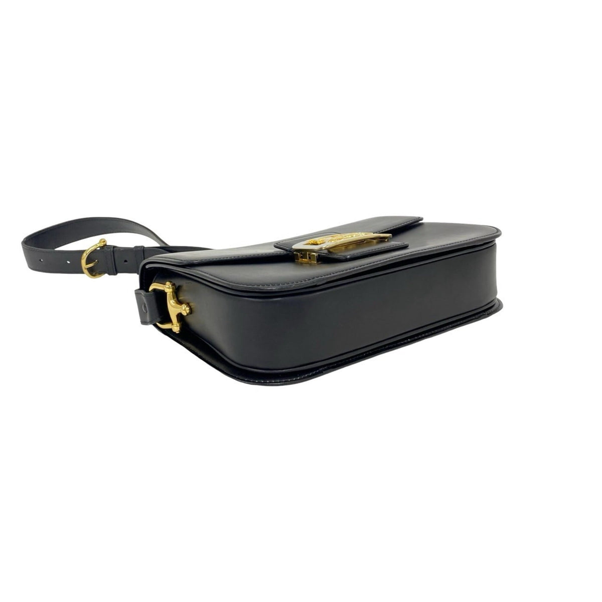 Celine Black Leather Pochette Shoulder Bag (Pre-Owned)