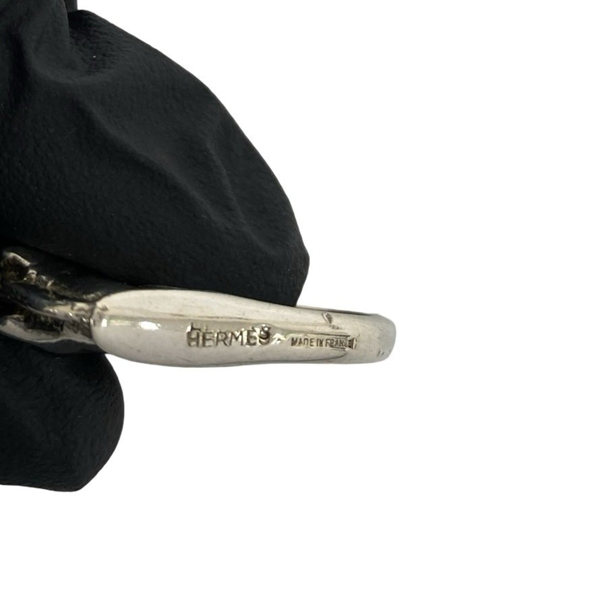 Hermes Silver Silver 925 Band Ring (Pre-Owned)