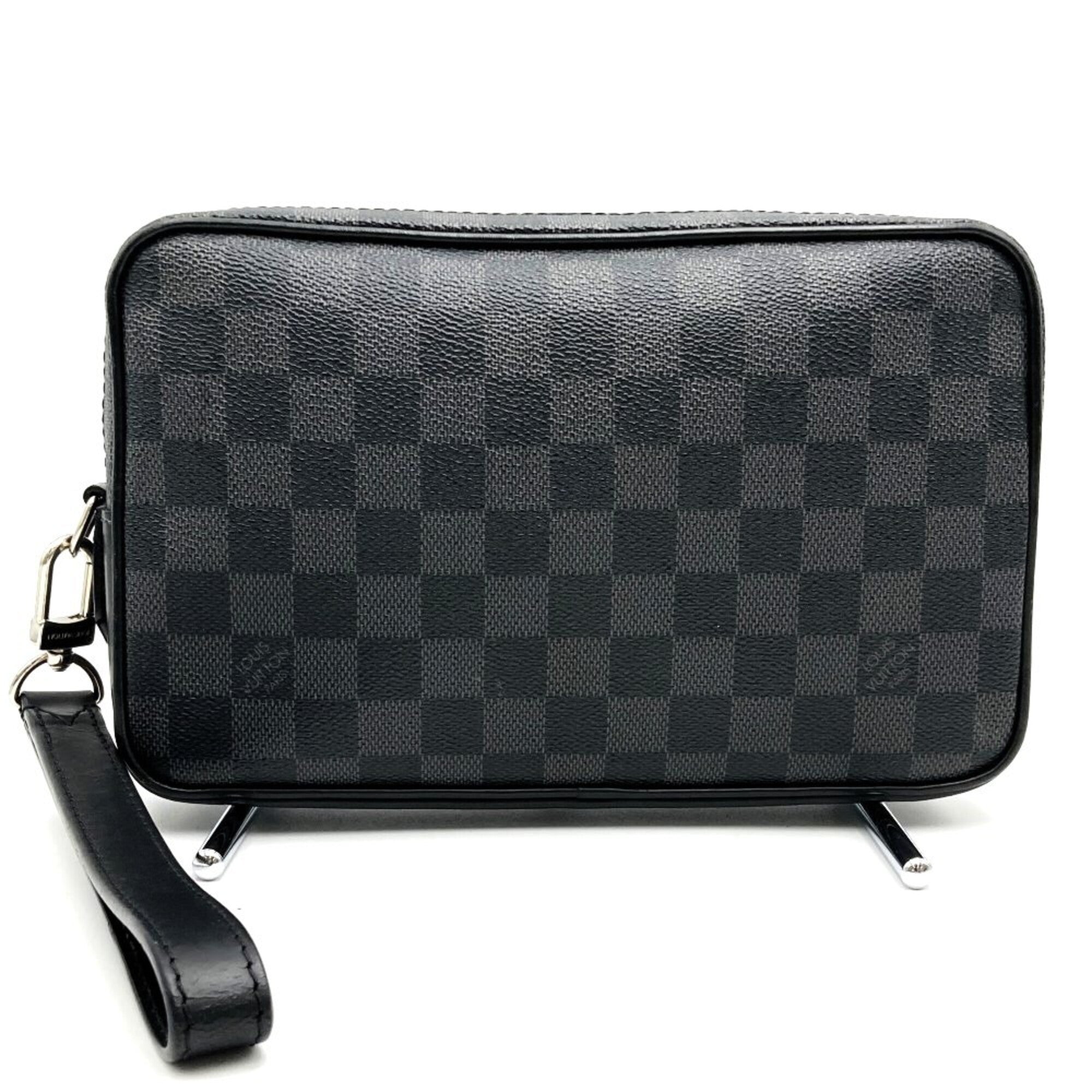 Louis Vuitton Black Damier Graphite Clutch Bag Pochette (Pre-Owned)