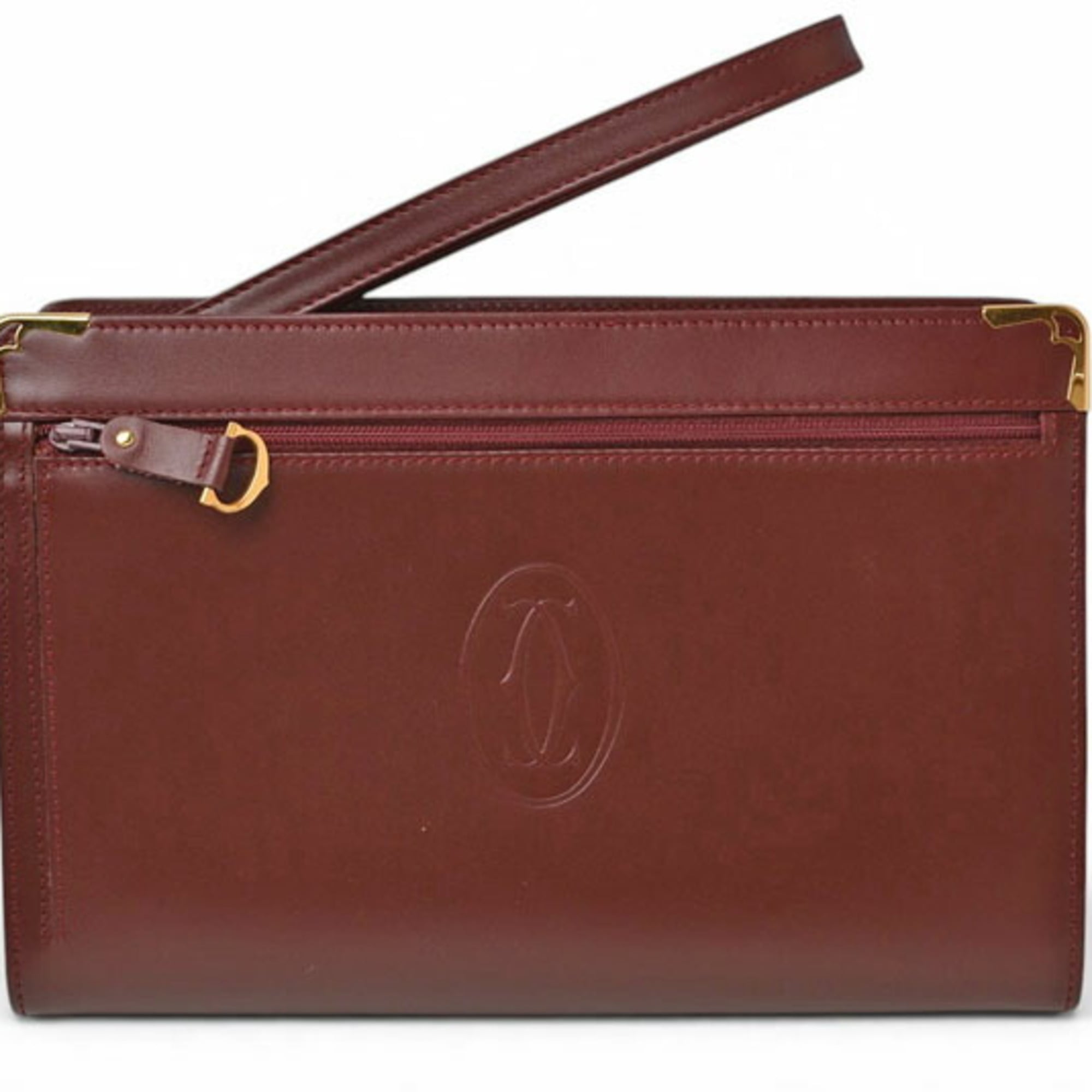 Cartier Must Bordeaux Clutch Bag (Pre-Owned)