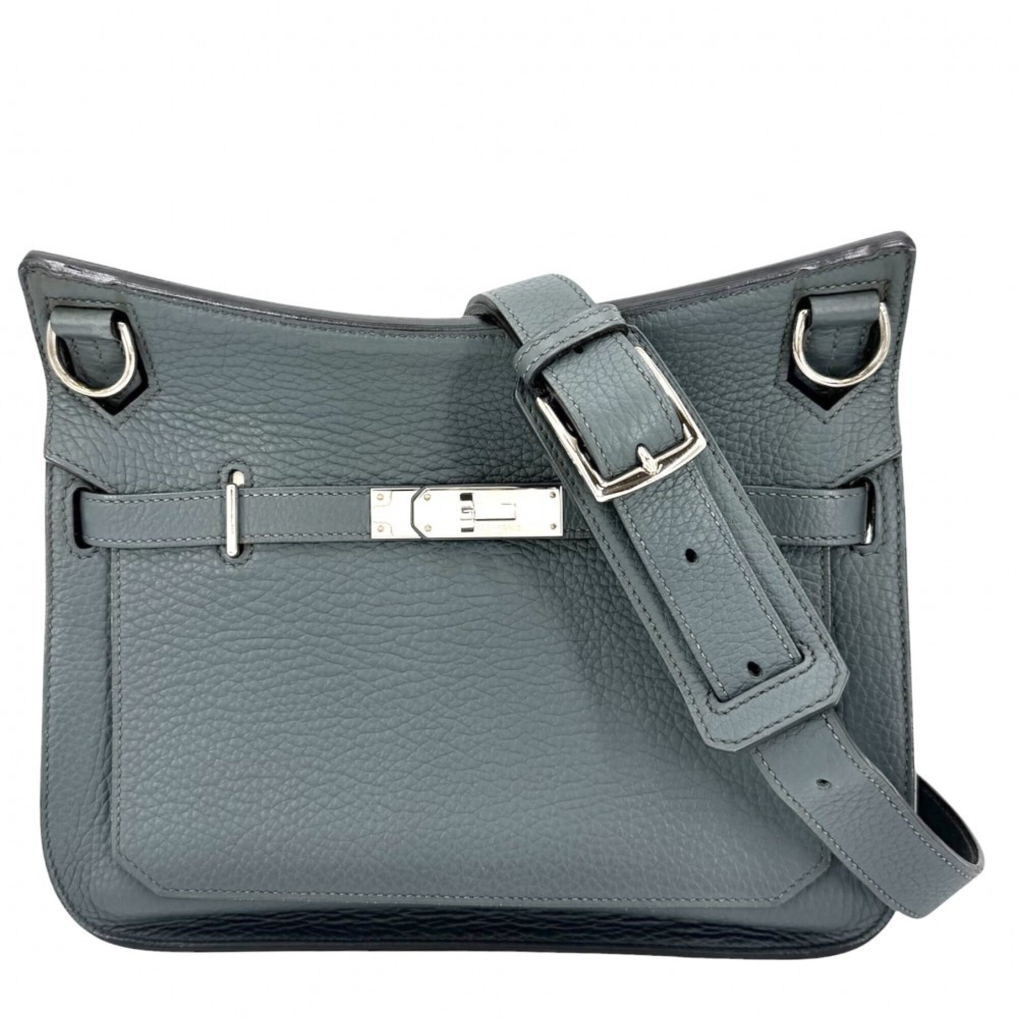 Hermes Blue Leather Shoulder Bag (Pre-Owned)