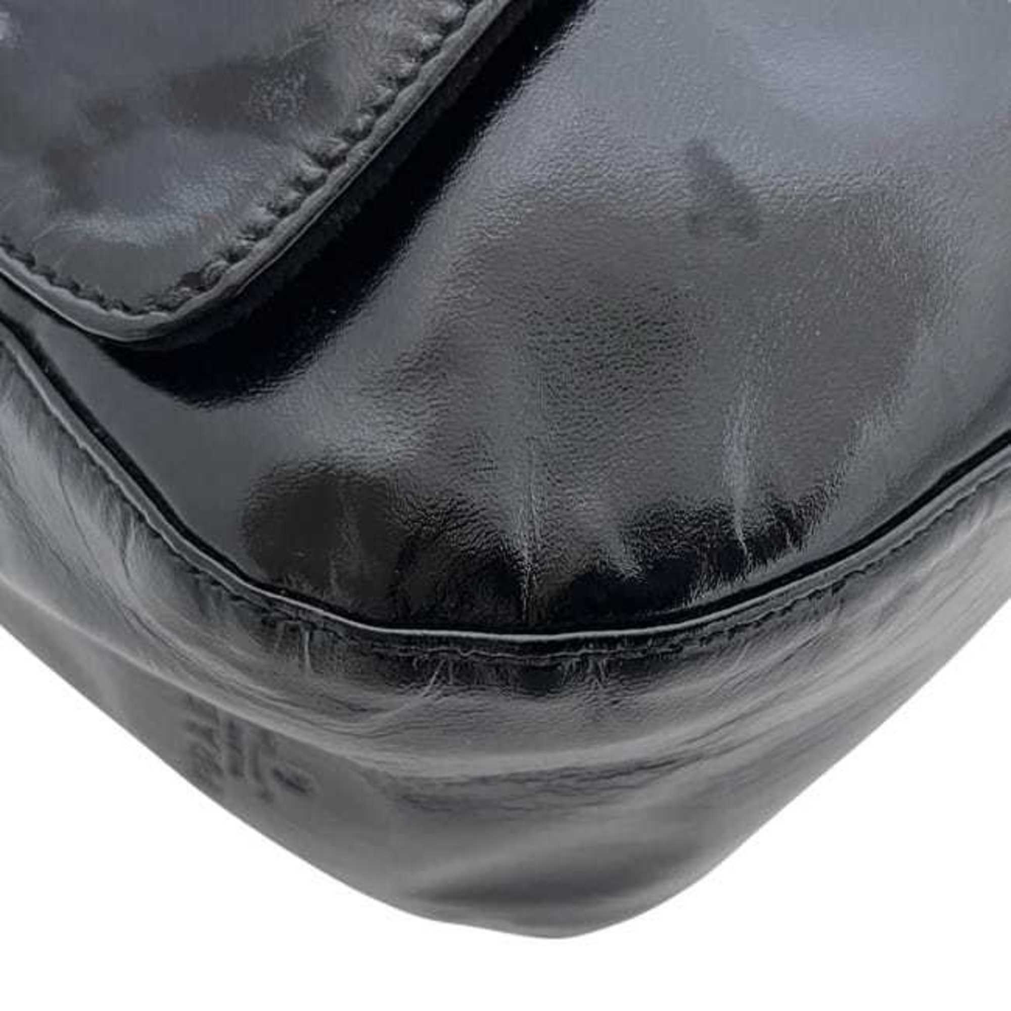 Prada Black Nero Patent Leather Handbag Tote Bag (Pre-Owned)