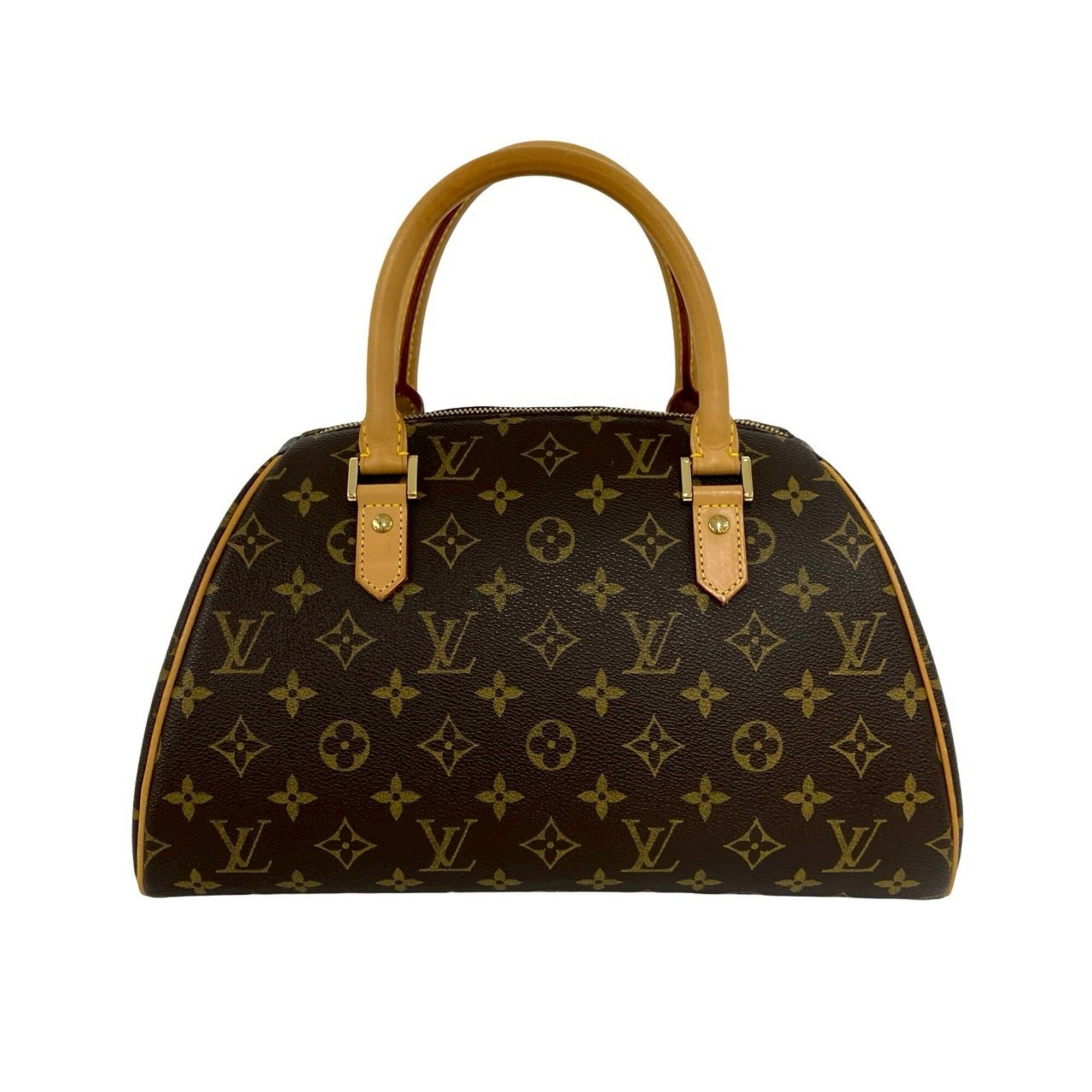 Louis Vuitton Brown Leather Boston Bag Handbag (Pre-Owned)