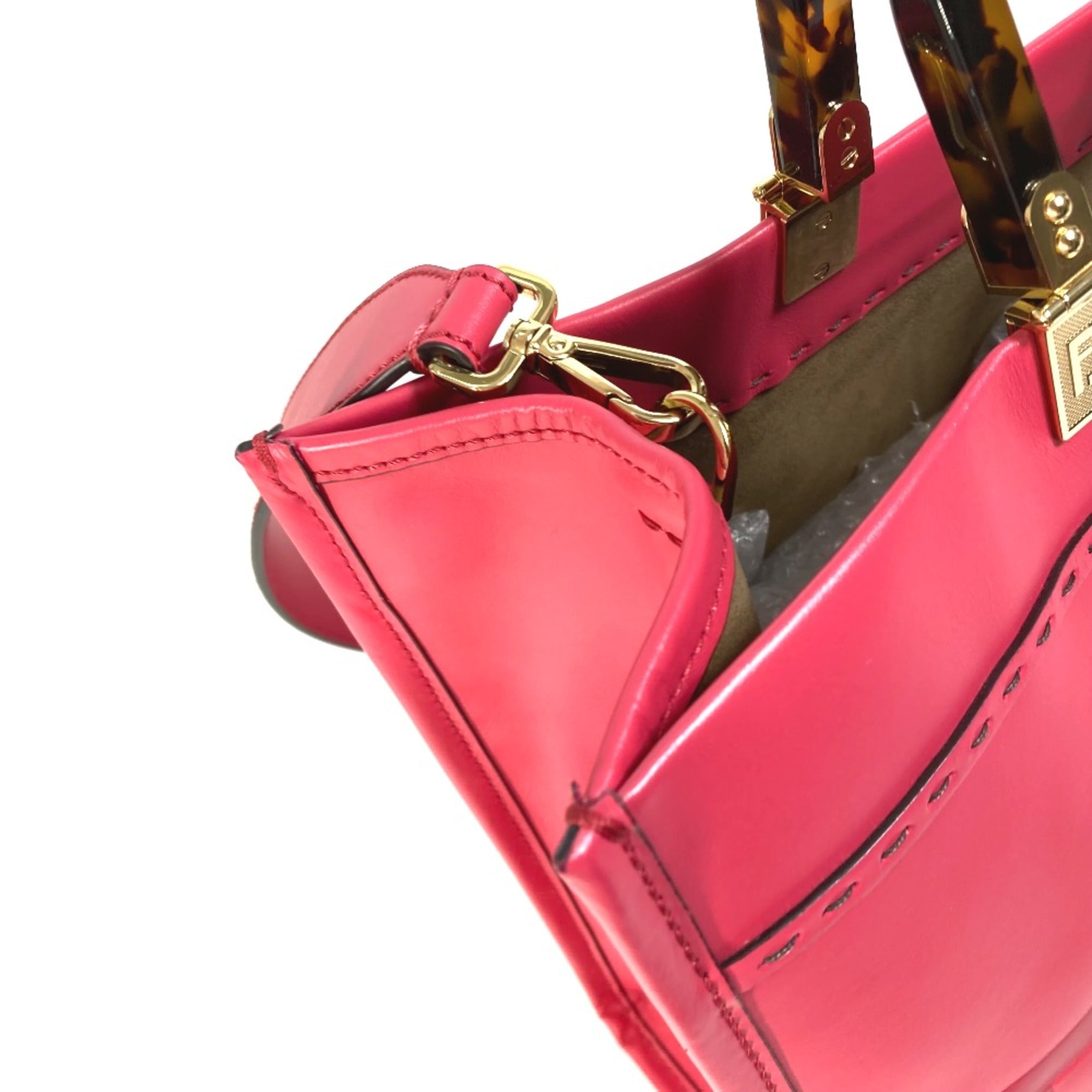 Fendi Pink Leather Tote Bag (Pre-Owned)