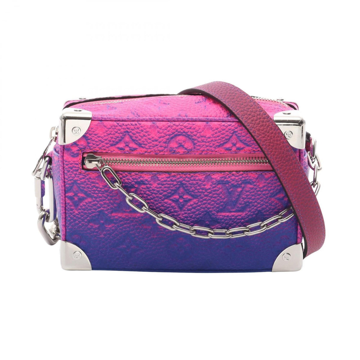 Louis Vuitton Blue Pink Leather Handbag Shoulder Bag (Pre-Owned)